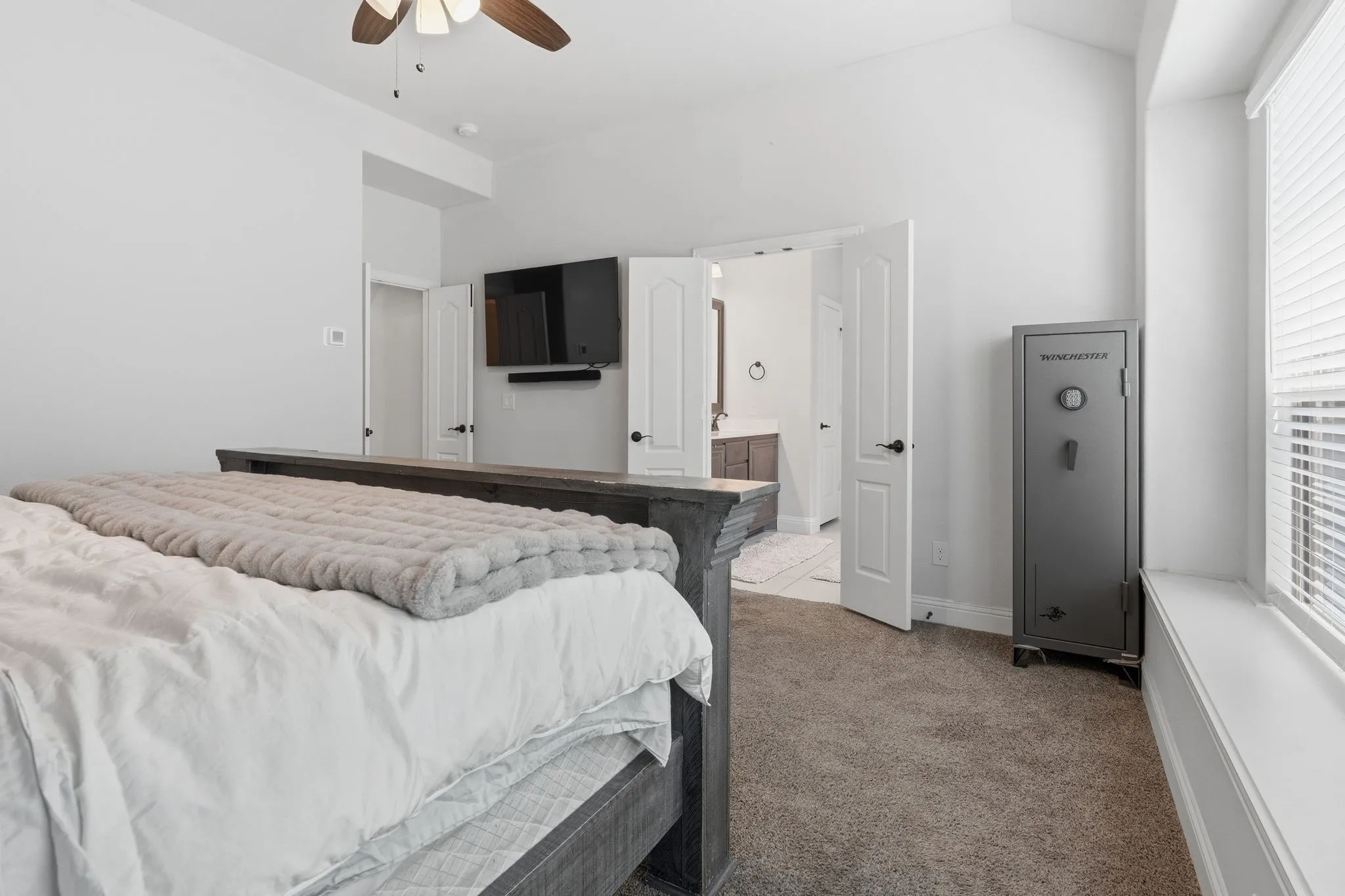 View to the ensuite bath in the primary bedroom