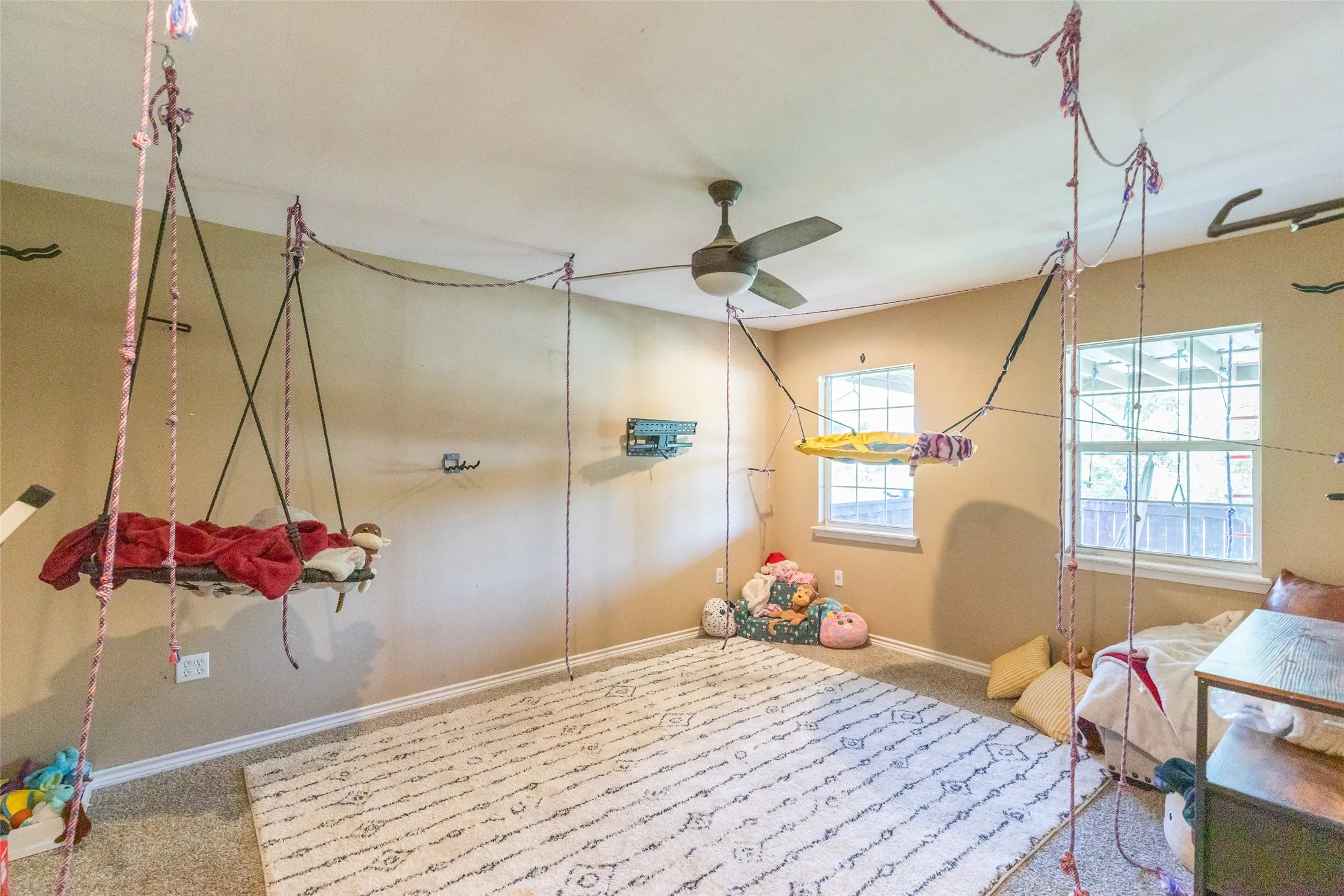 They have Monkeys and this is their room. Will be put back to original condition.