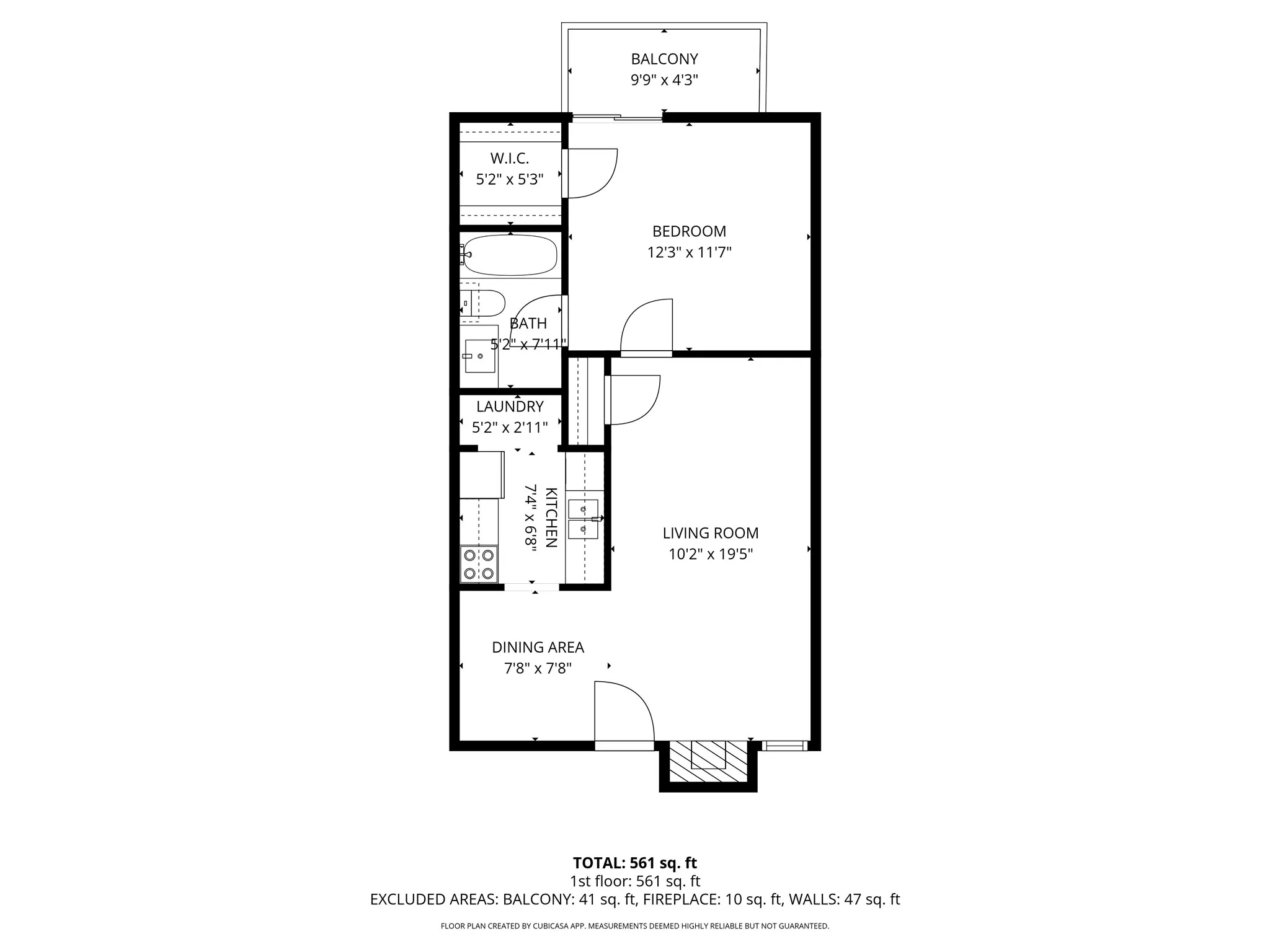 Floor plan - buyer to verify the dimensions prior to purchase.