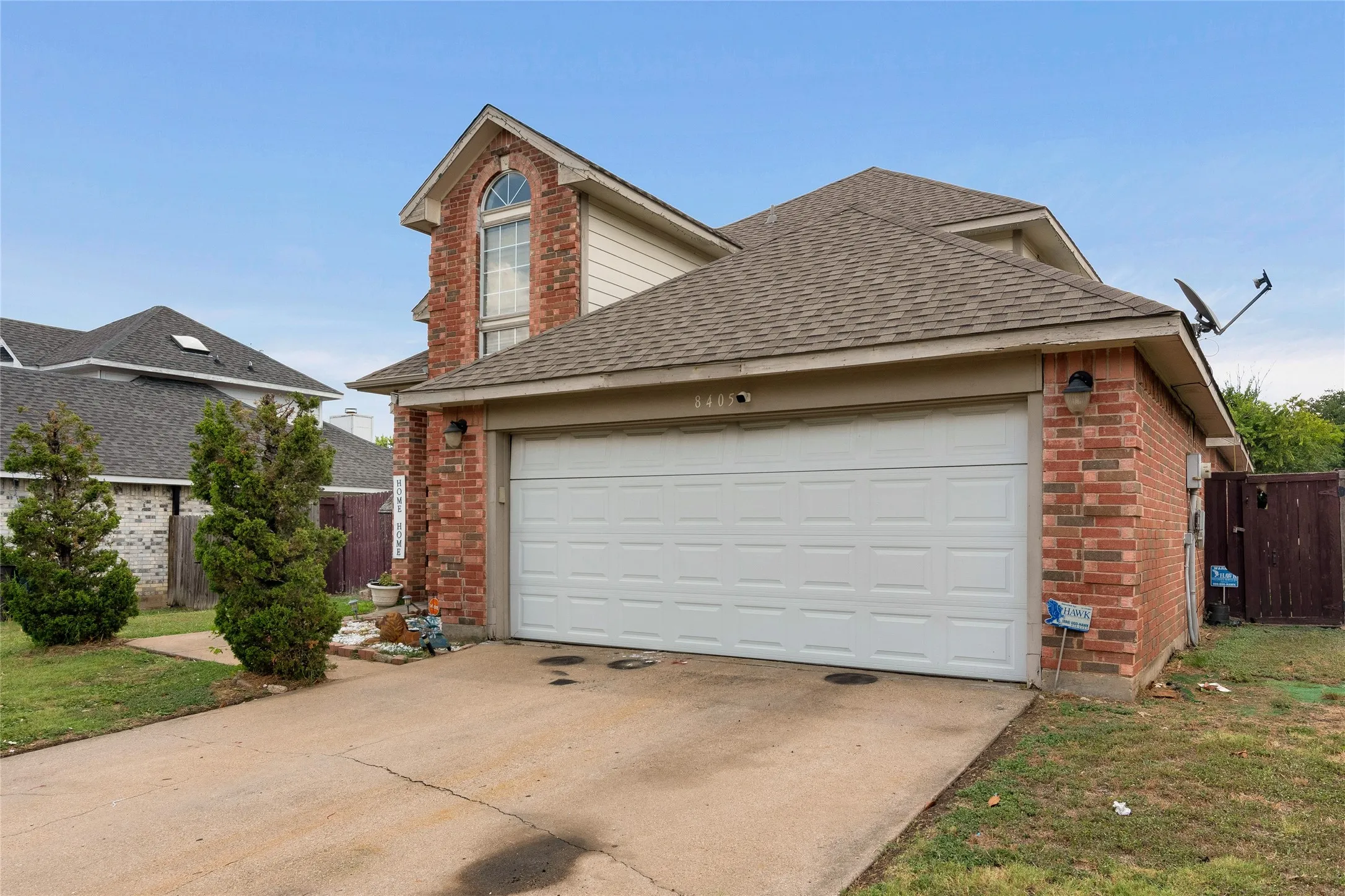 Front of property featuring a garage