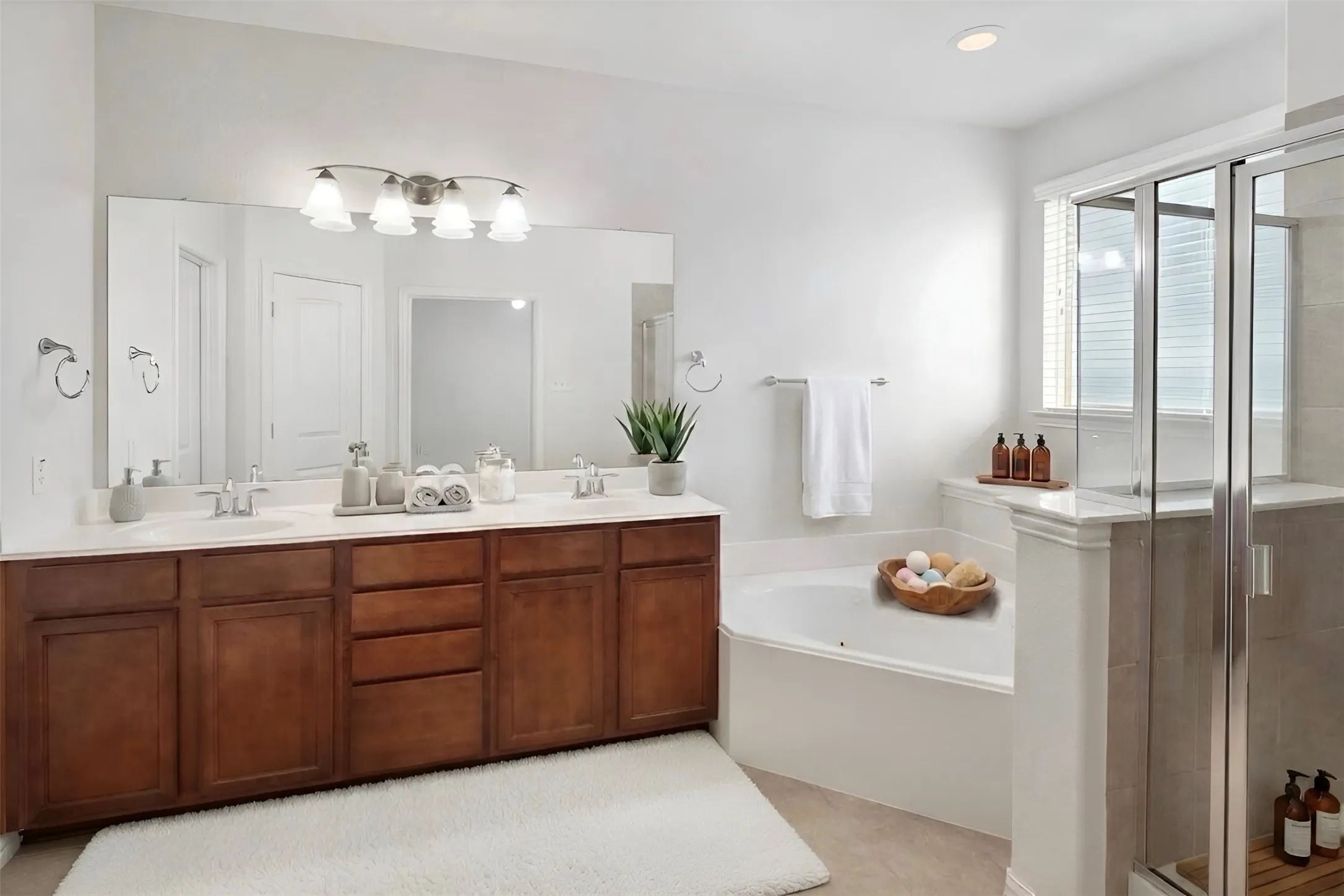 Primary Bathroom Upstairs Virtually Staged