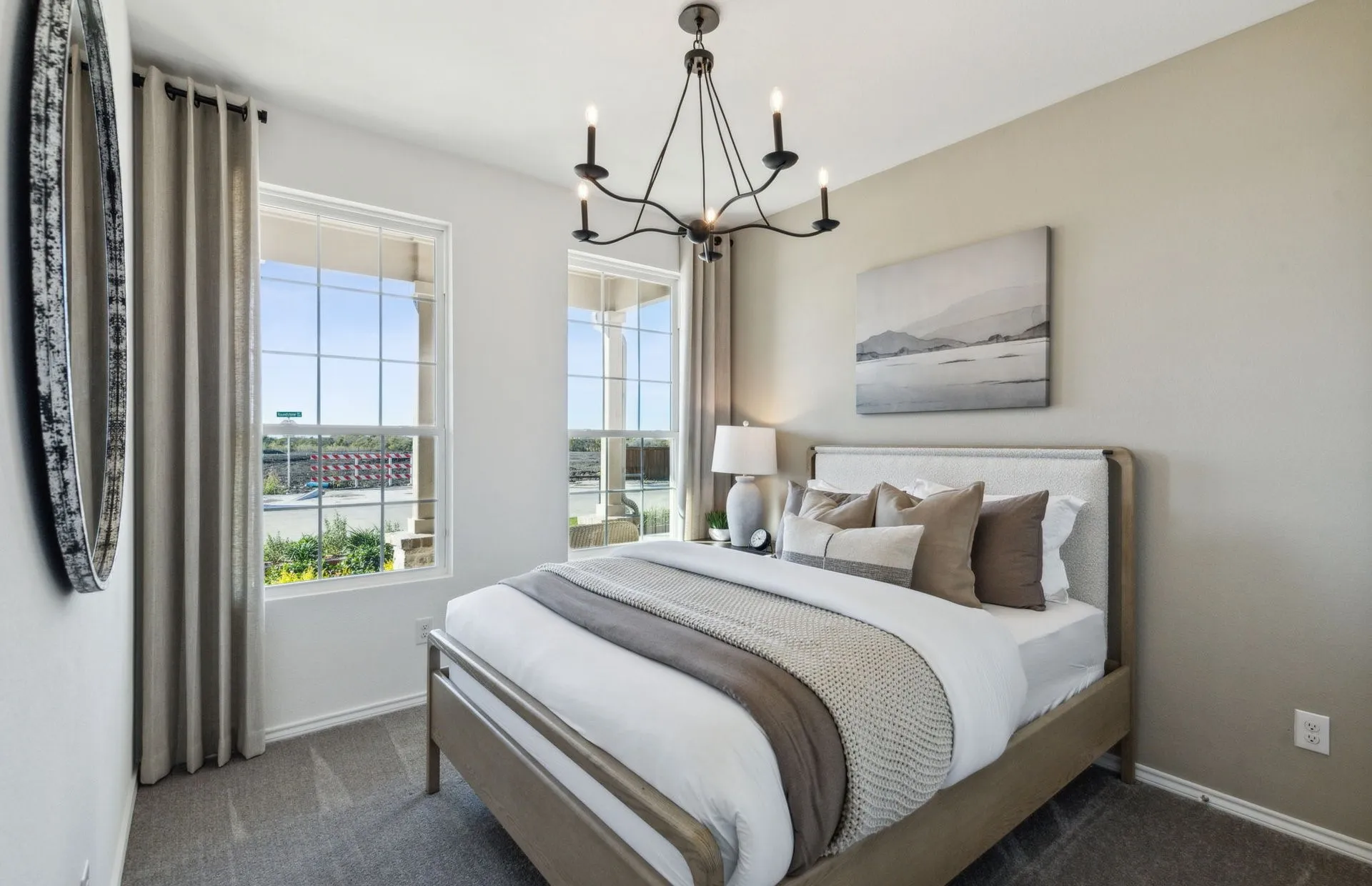 *Model Representation - Spacious secondary bedroom with large windows