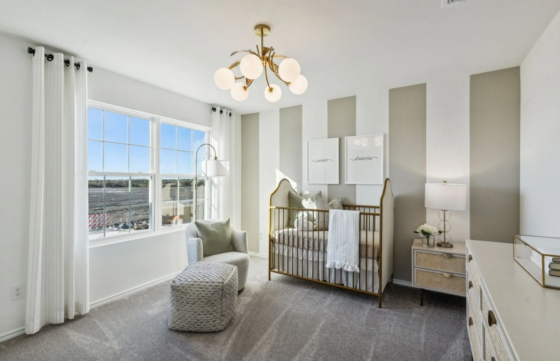 *Model Representation - Spacious secondary bedroom with large windows