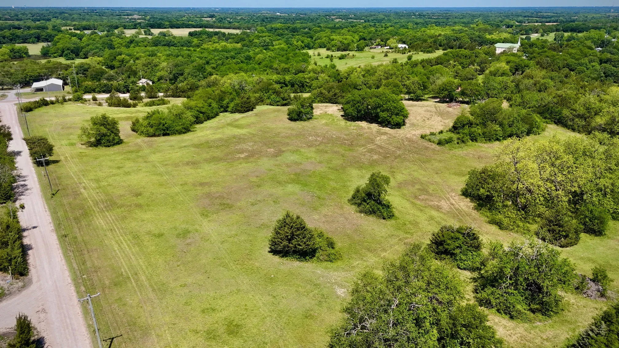 County Road along one side of the property