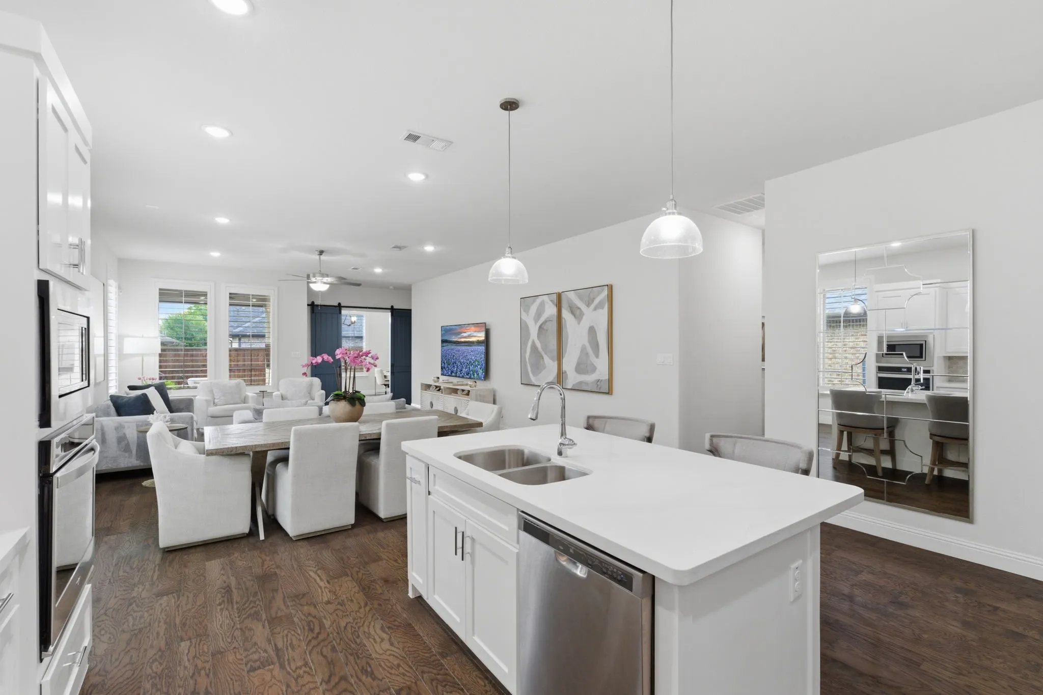 For those who like to entertain, this floorplan is ideal. Picture yourself throwing holiday gatherings or quaint dinner parties where everyone can participate in conversation.