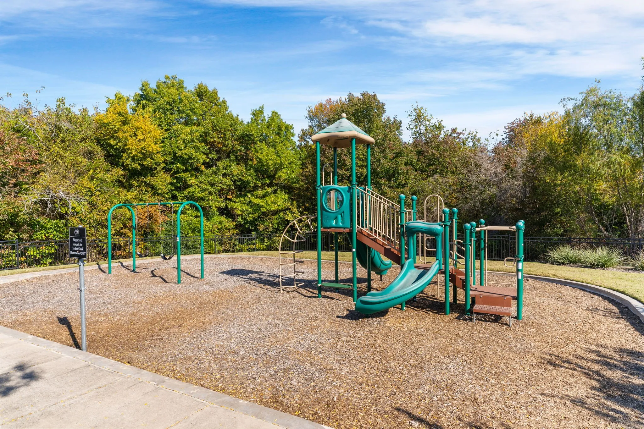 Community amenities include this nearby playground...