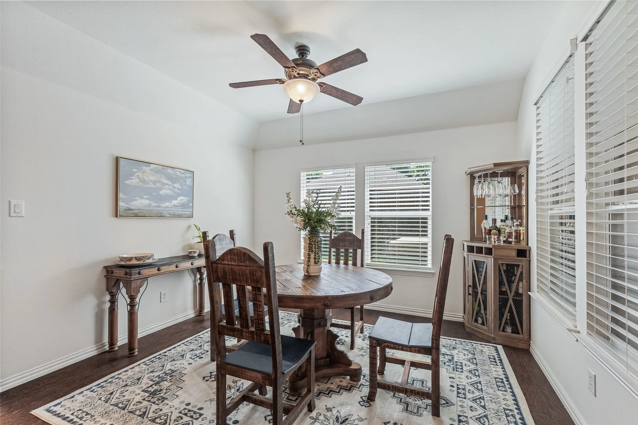 Bright dining area perfect for everyday meals or intimate gatherings.