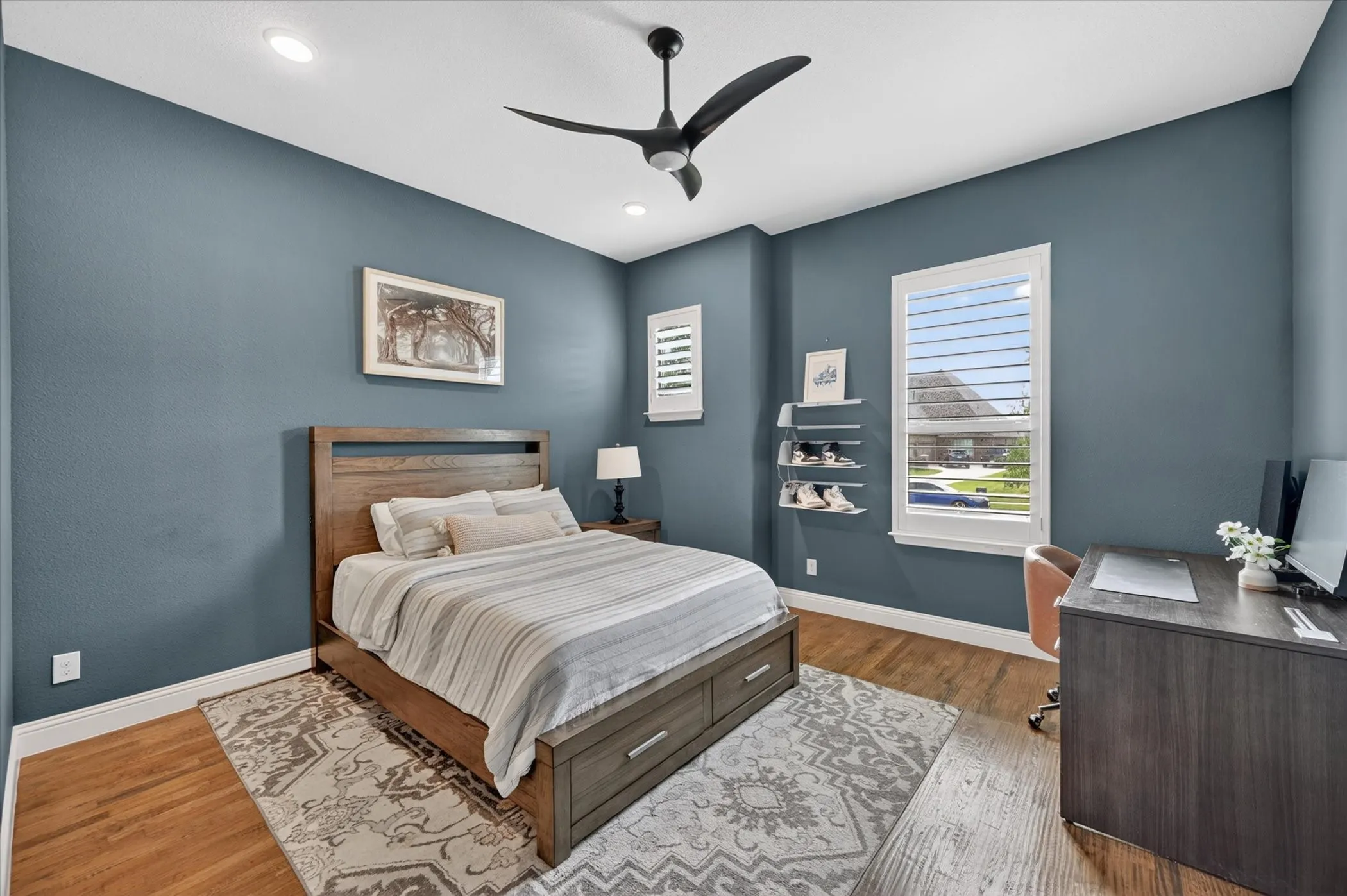 Each secondary bedroom offers its own ensuite bath and walk-in closet with built-in dresser, ensuring comfort and privacy for all.
