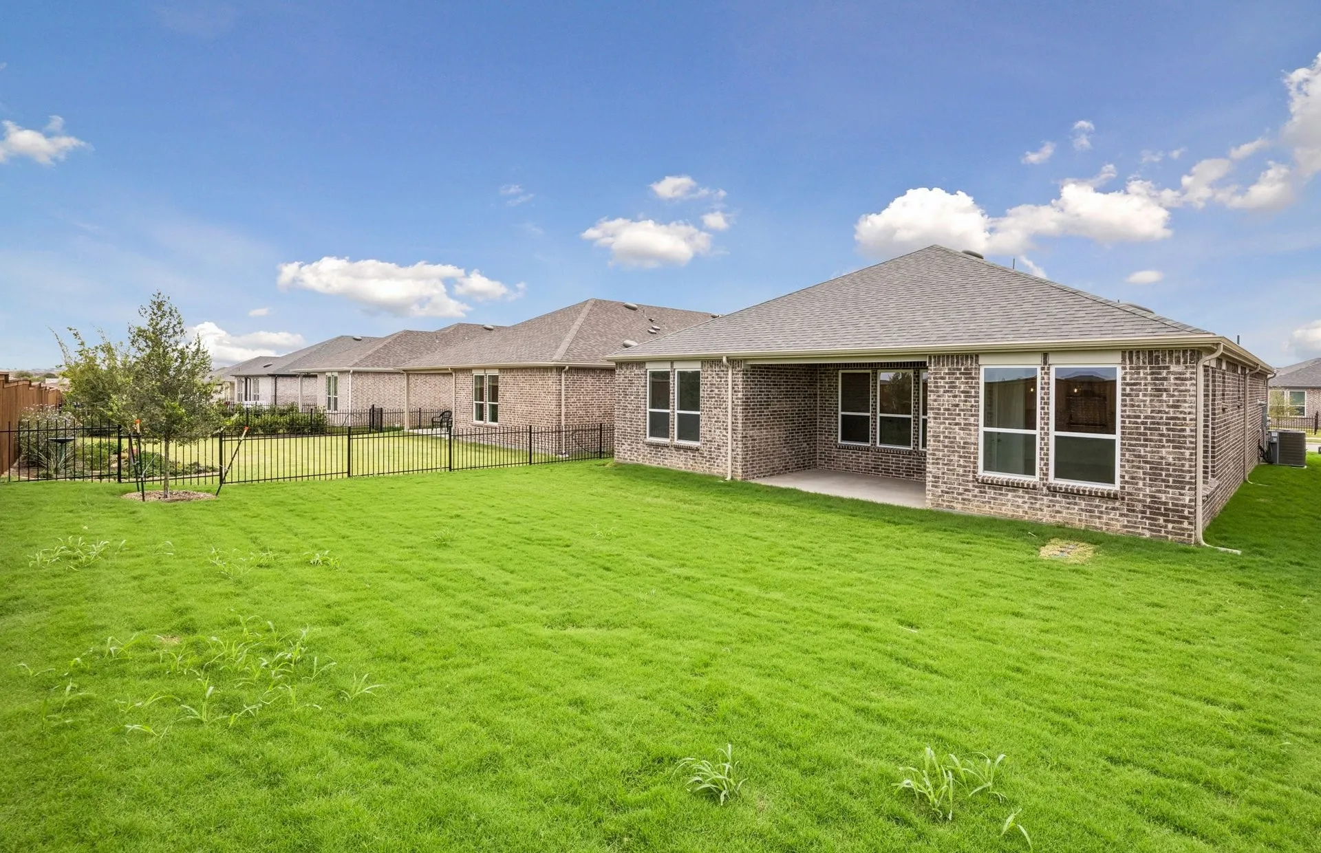 Oversized fenced-in backyard