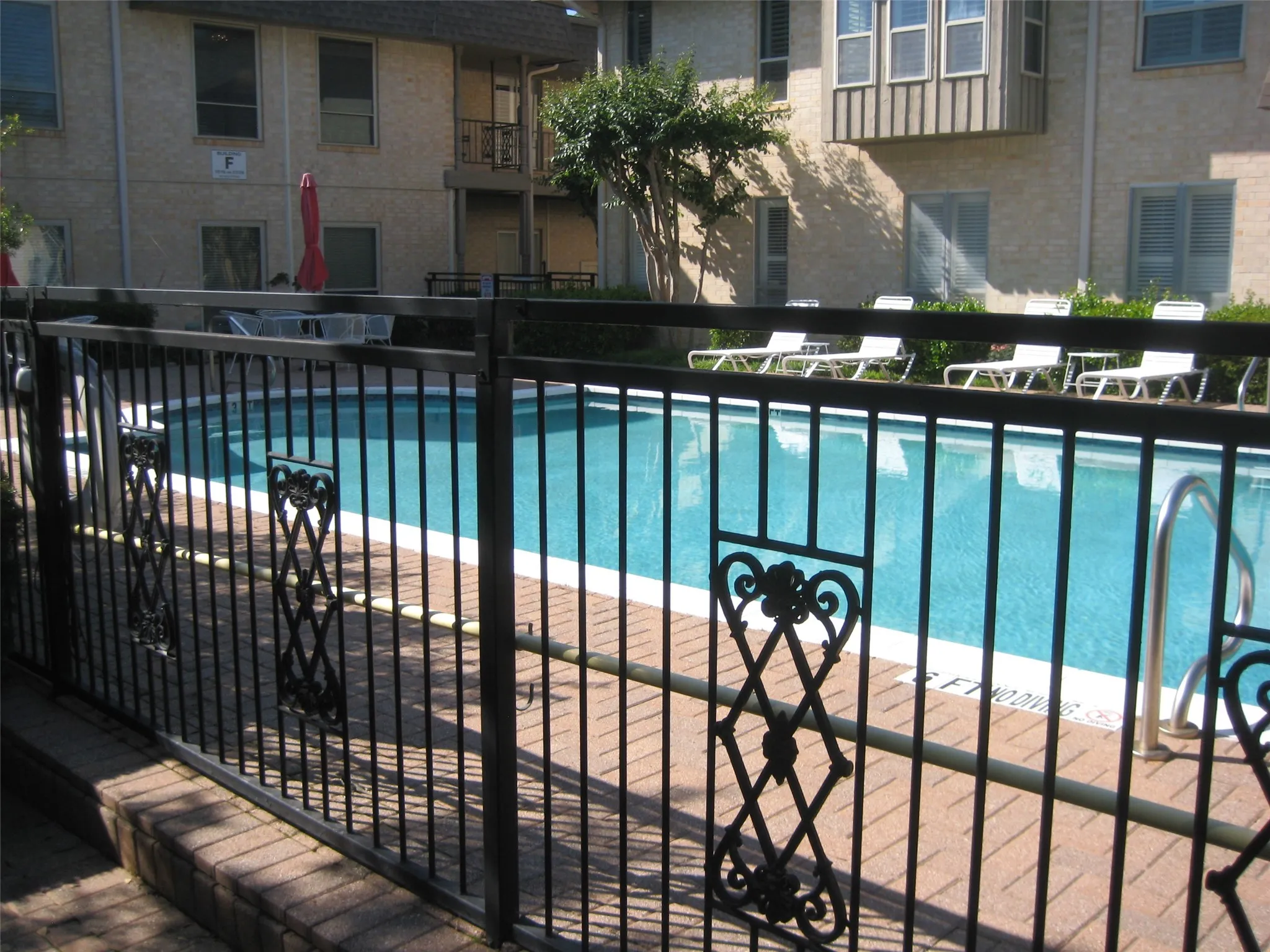 Pool across from front door