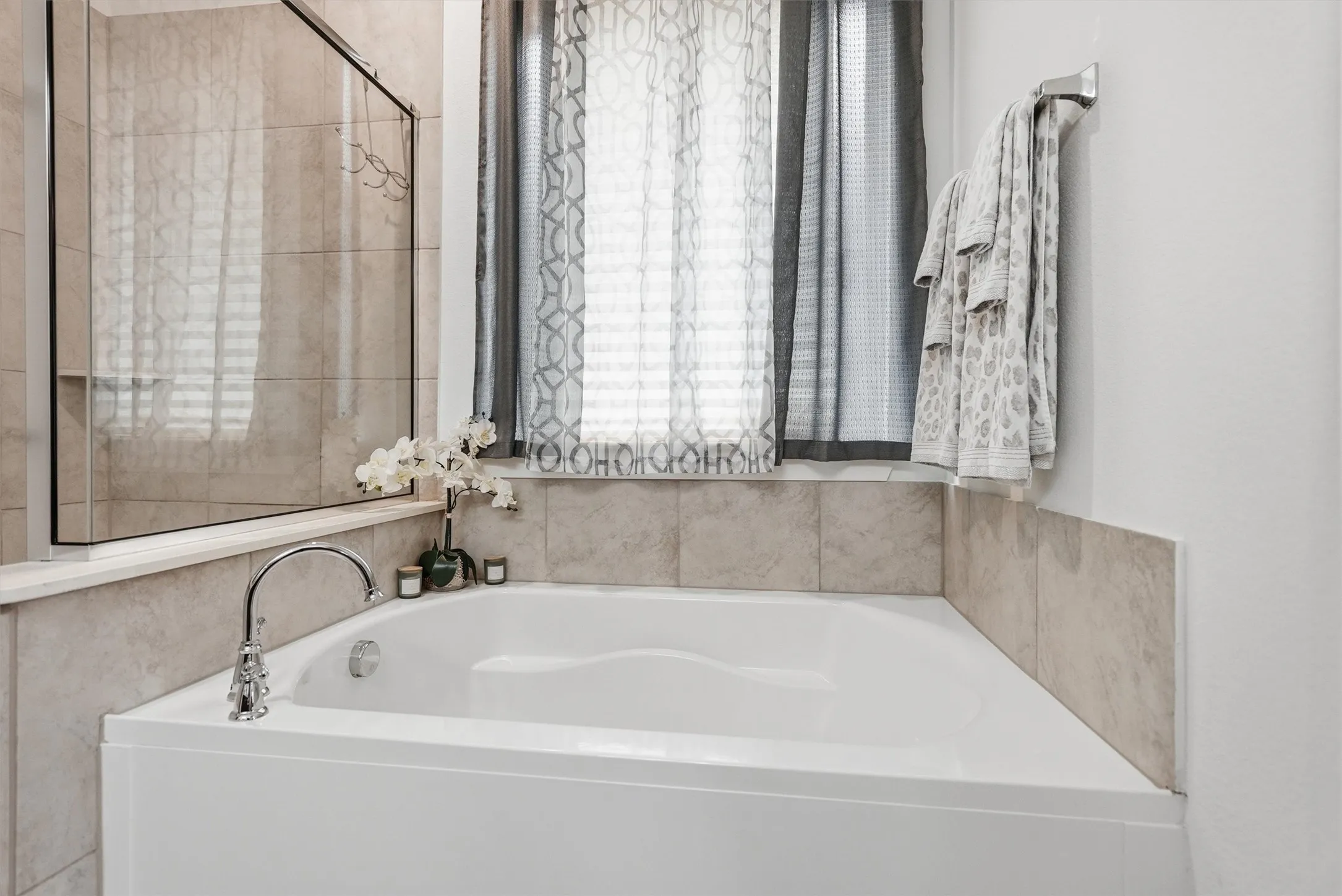 Primary Bathroom with Garden Tub and Separate Shower