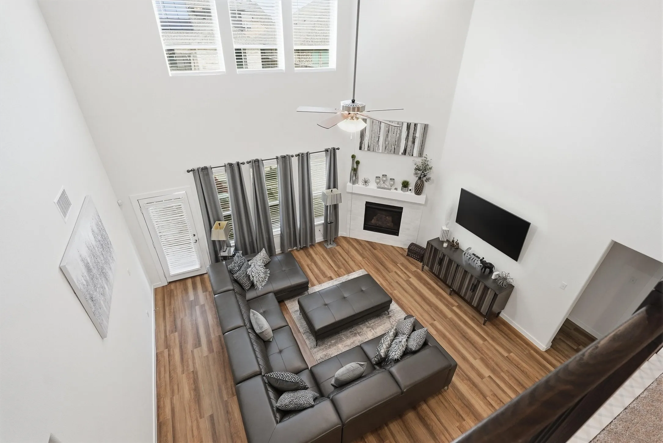 Living room view from the loft
