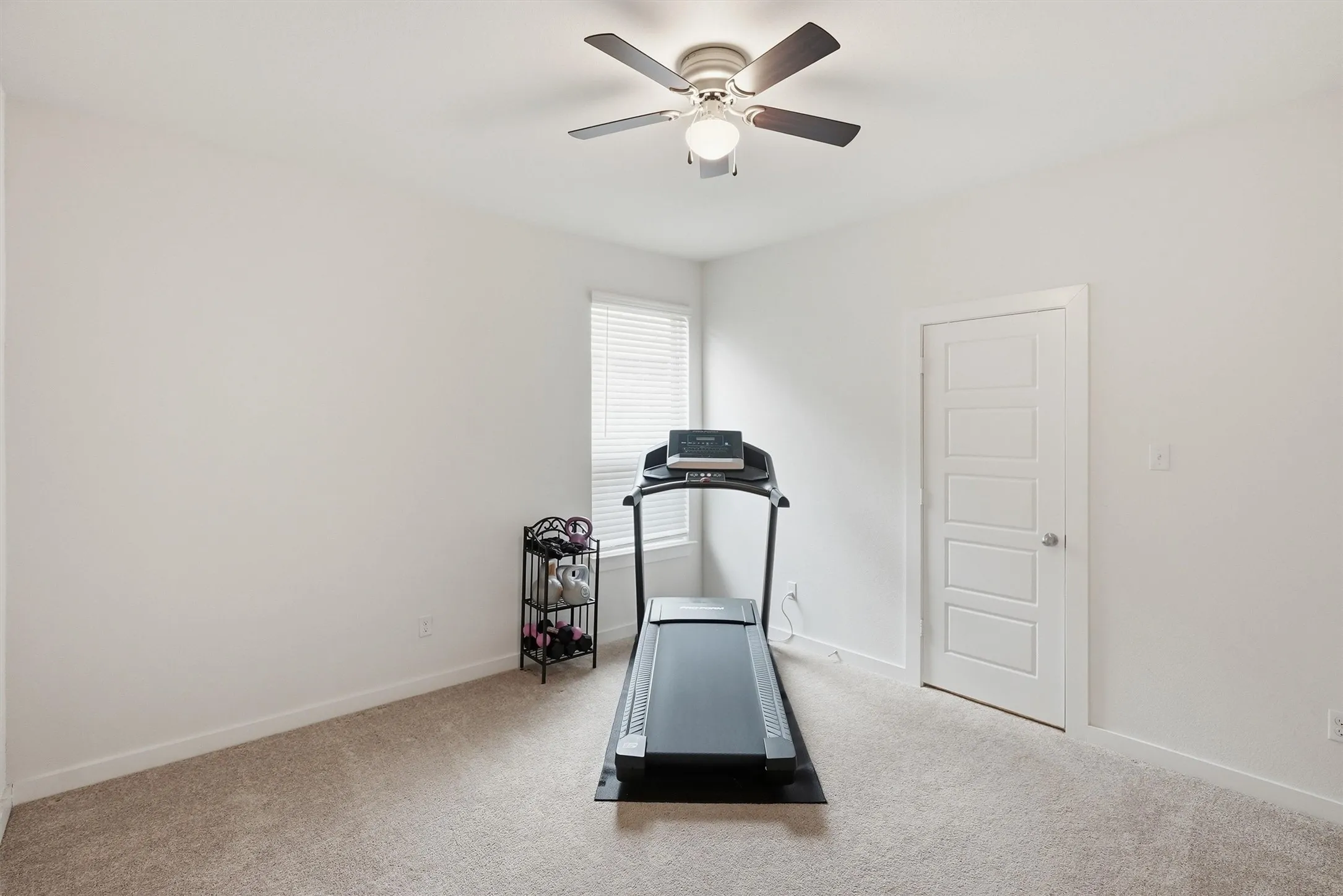 Bedroom being used as Exercise Room