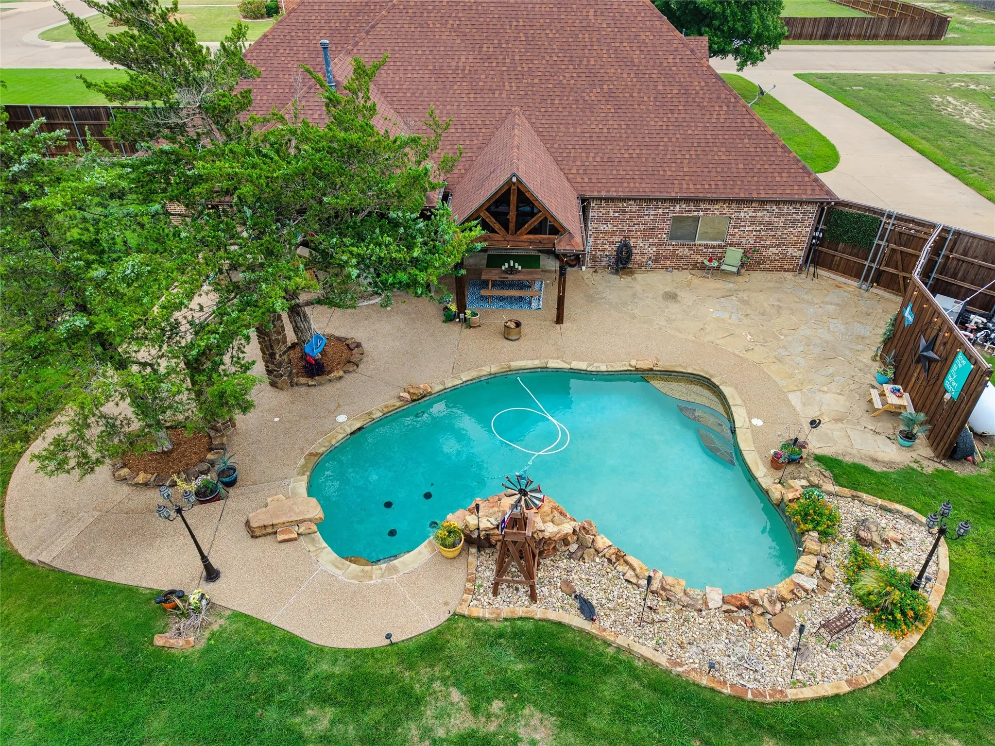 View of the pool deck.