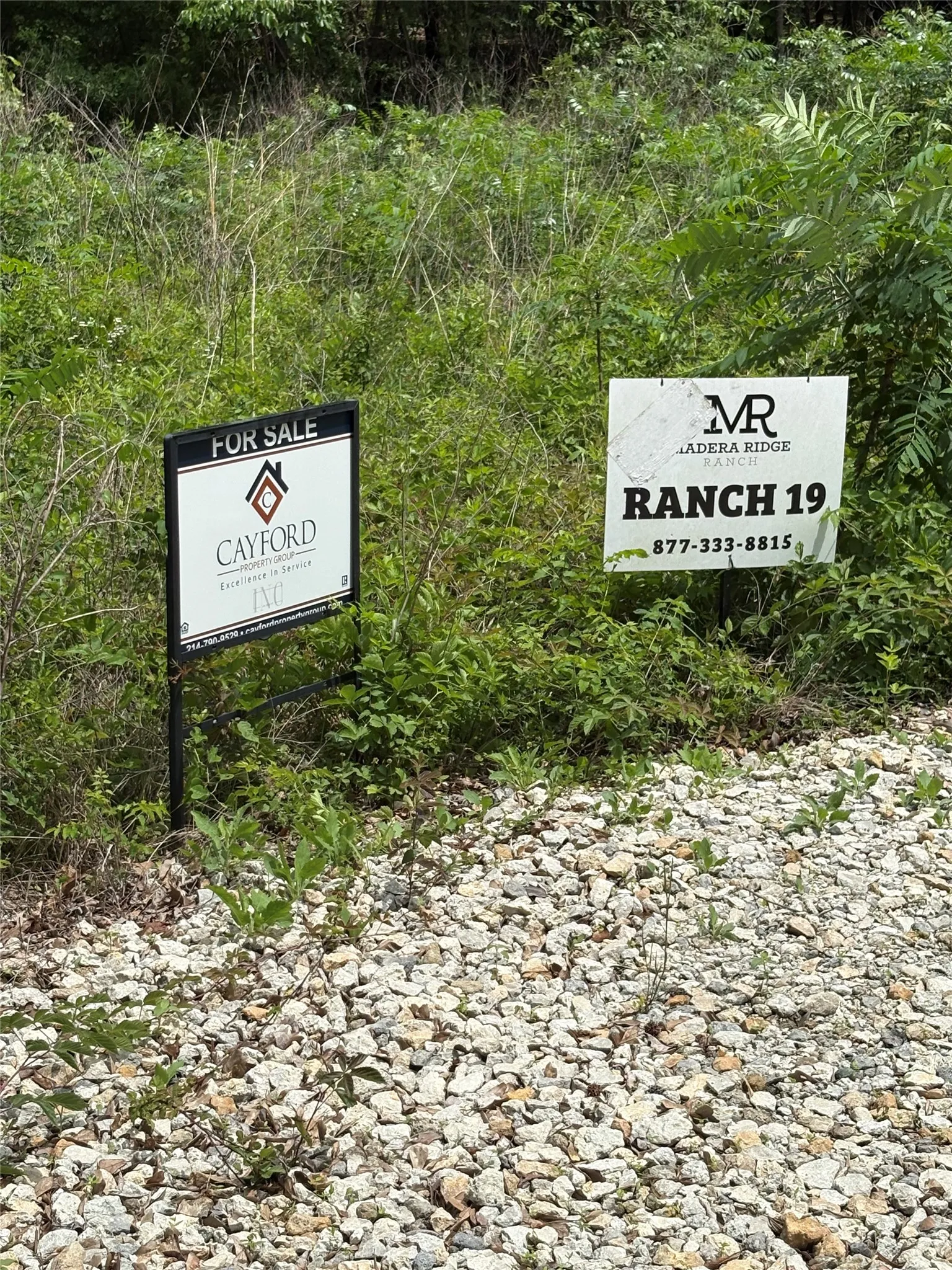 Signs to entrance of property