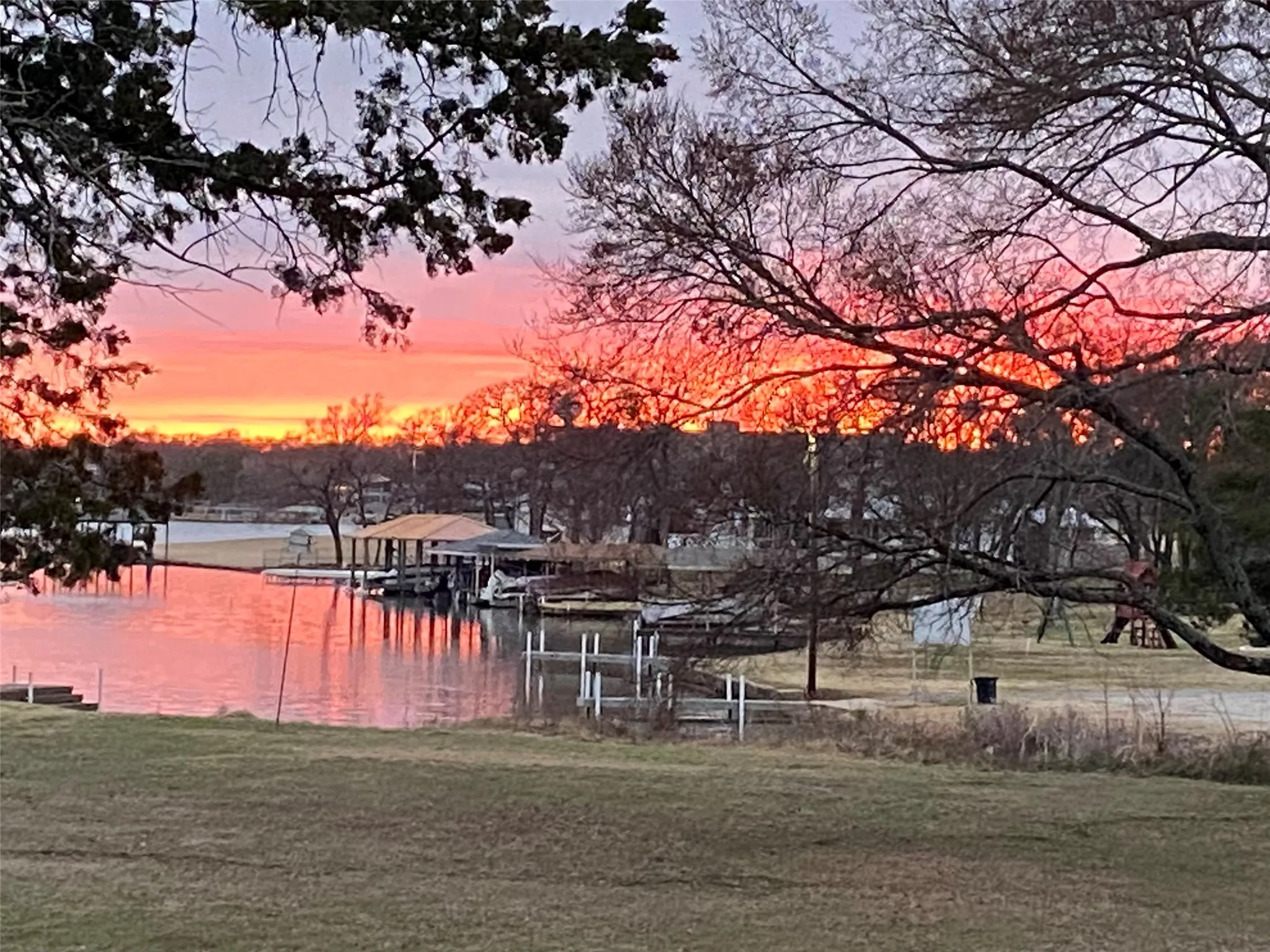 View from covered porch