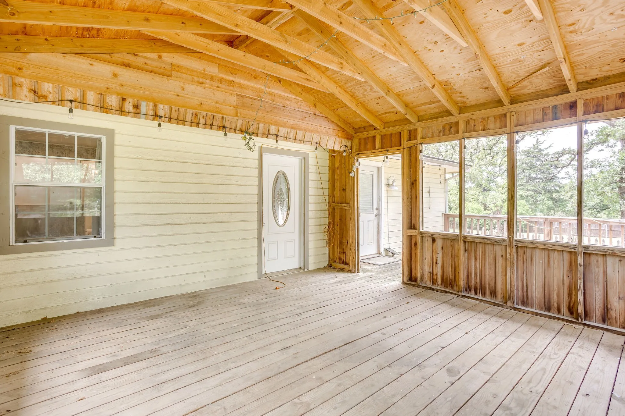 Enclosed deck off the primary bedroom