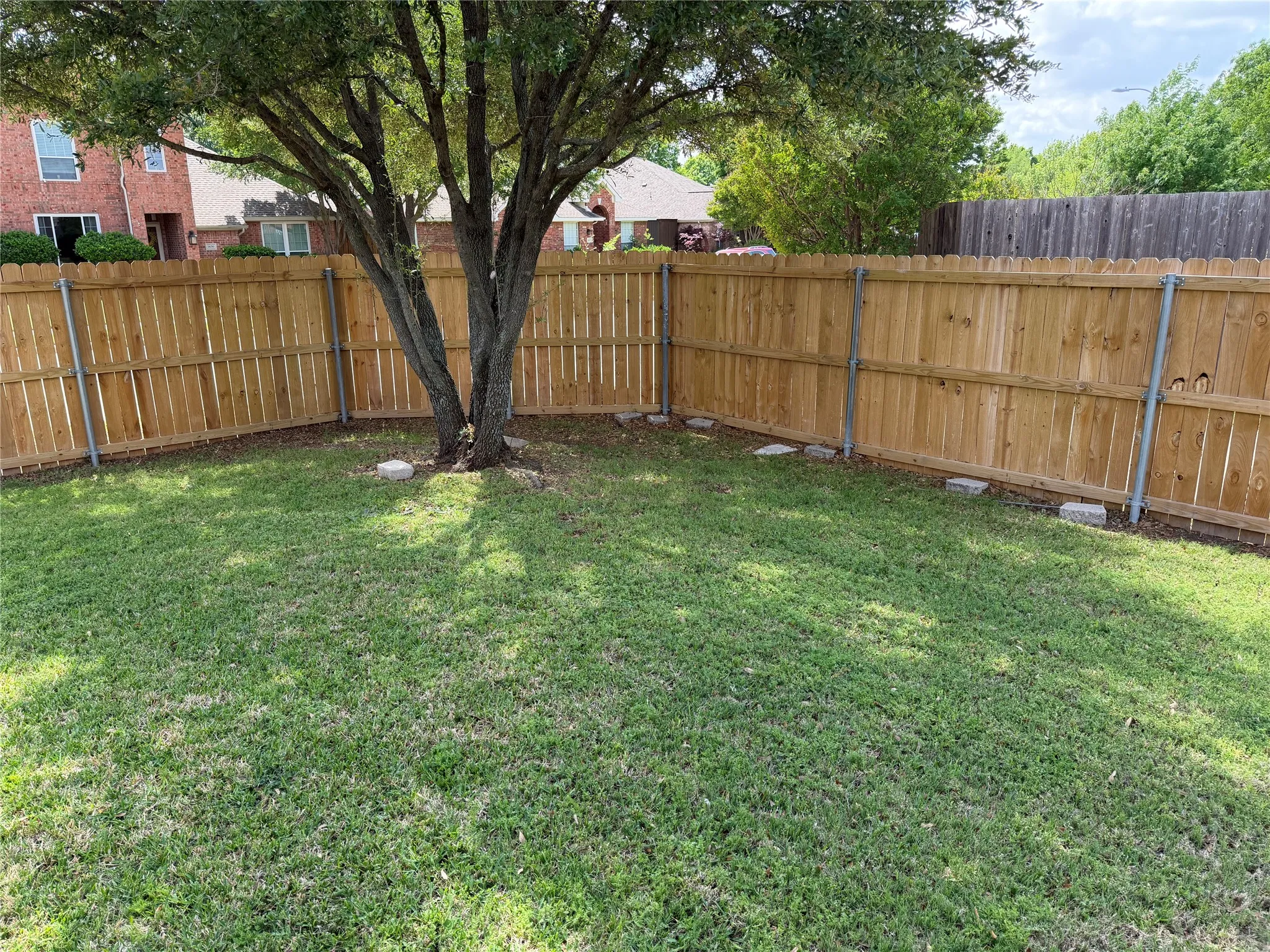 Corner lot give lots of space in backyard