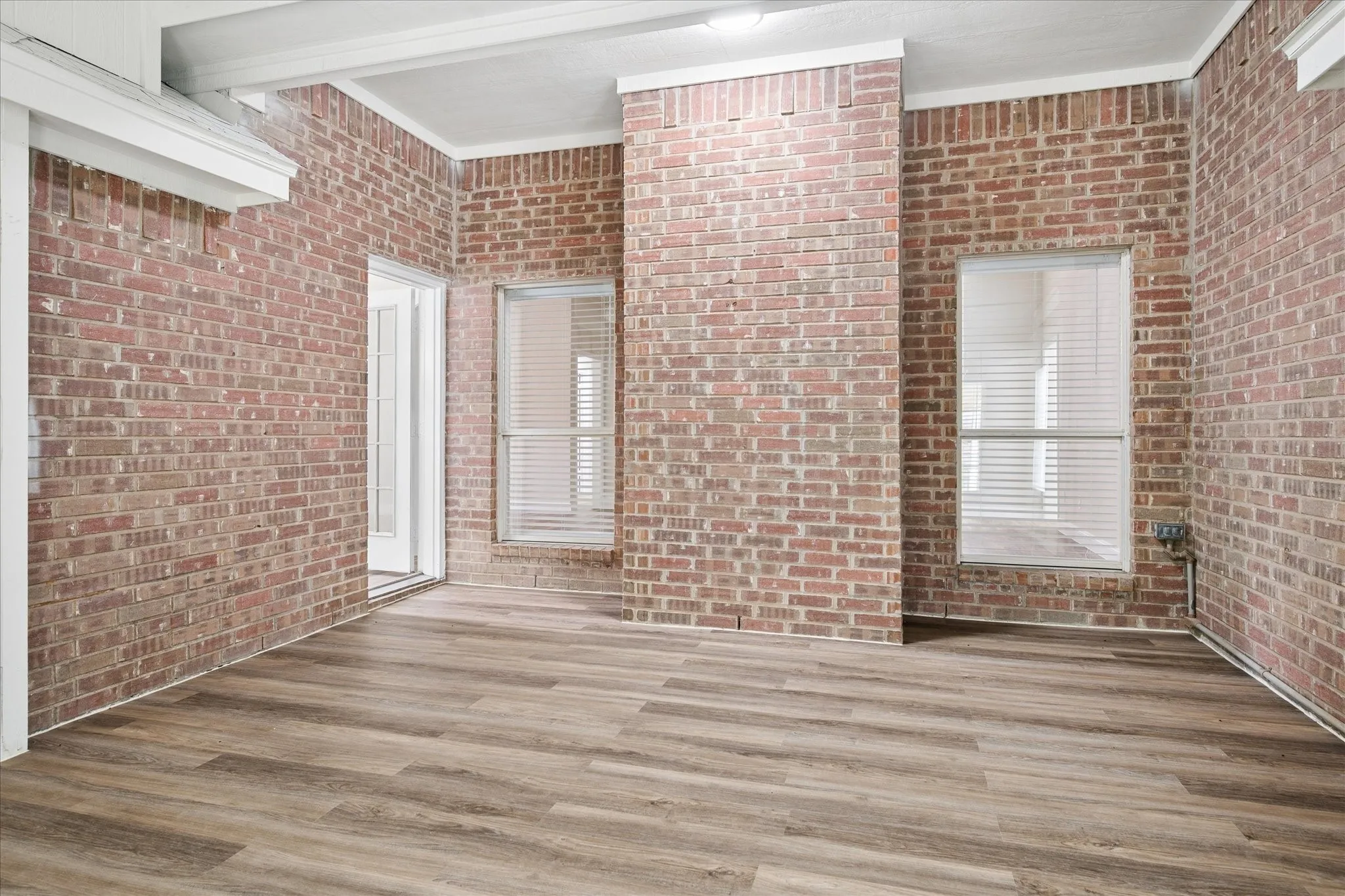 View of the extra room from the back patio door