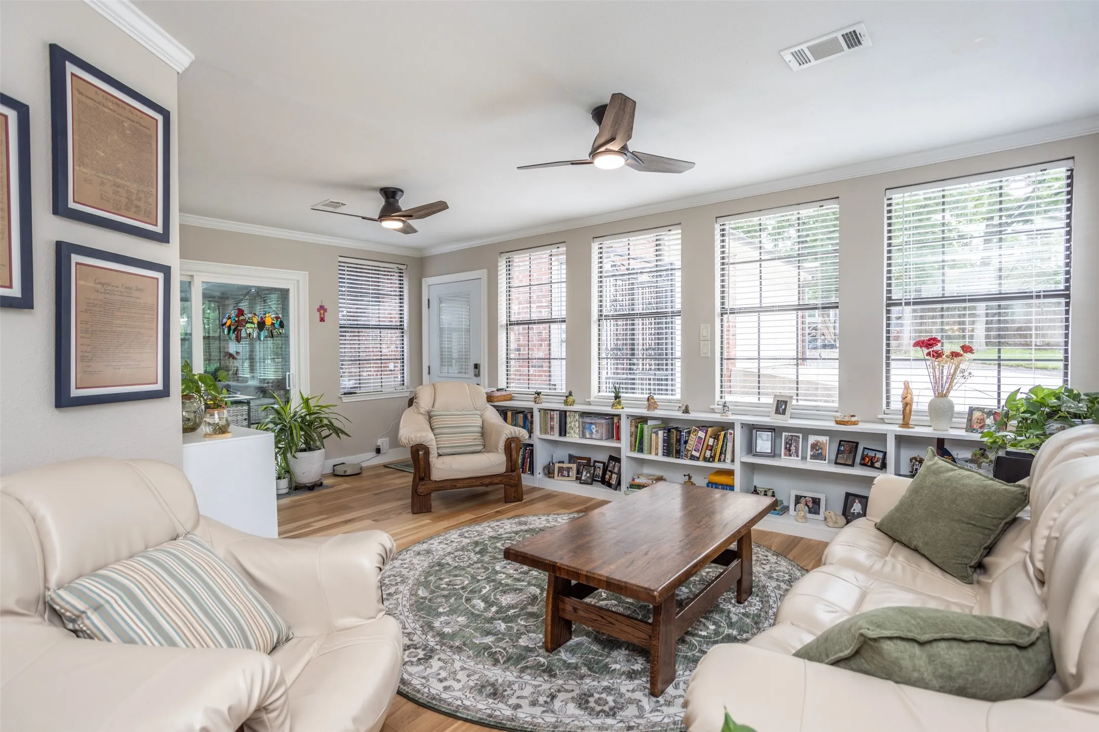 Bright Sunroom features updated double pane UV glass windows!