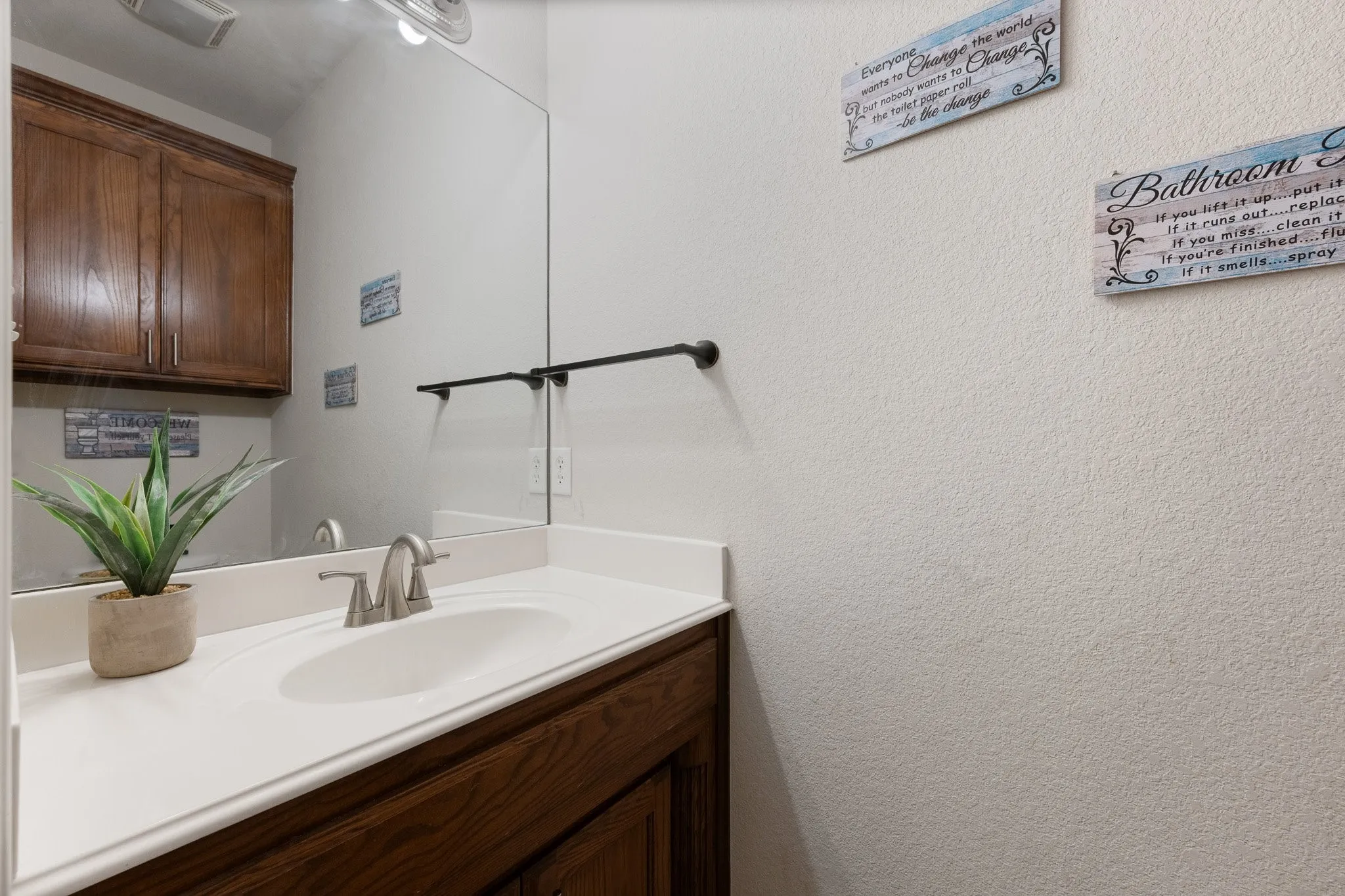 The half bathroom