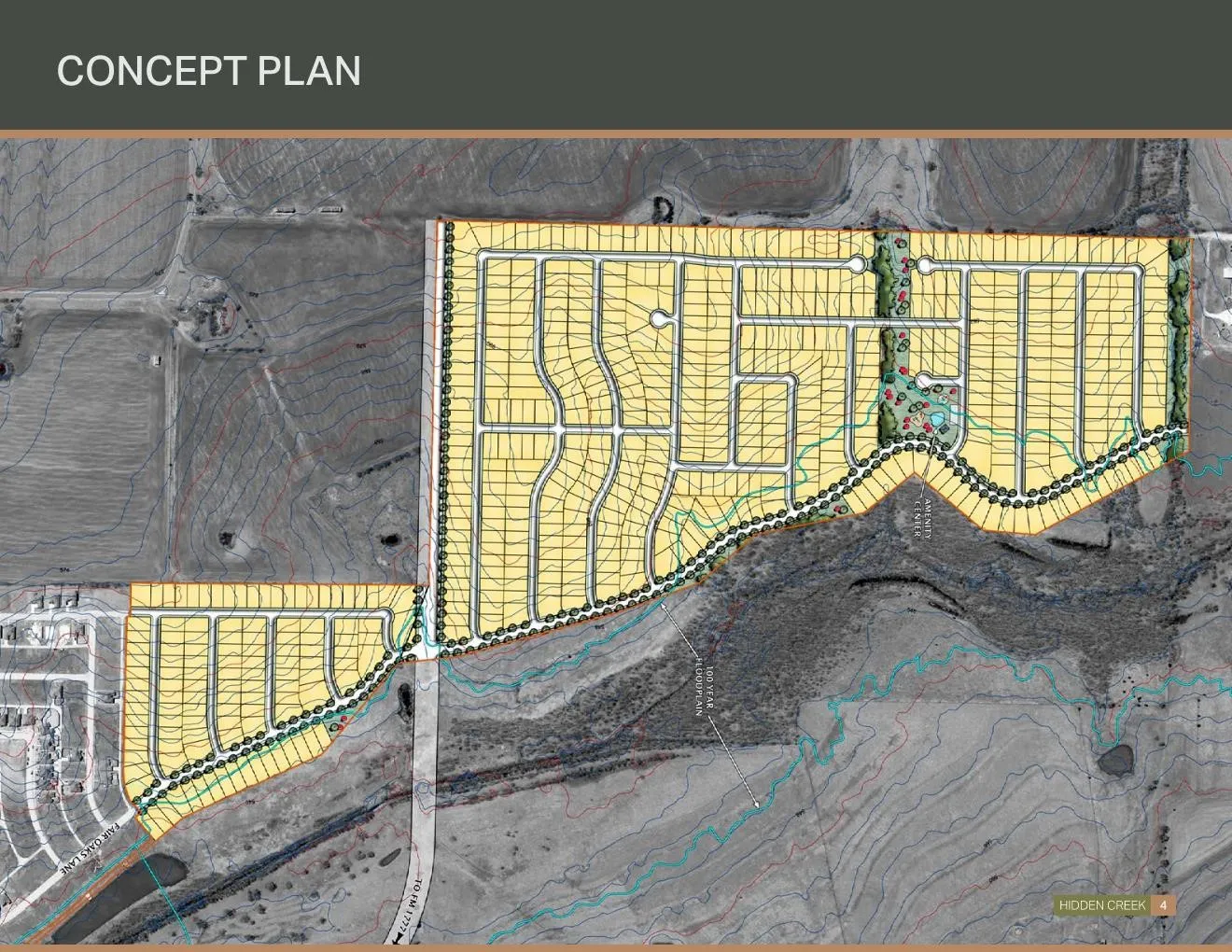 Concept Plan. Illustrating the proposed property division and land utilization