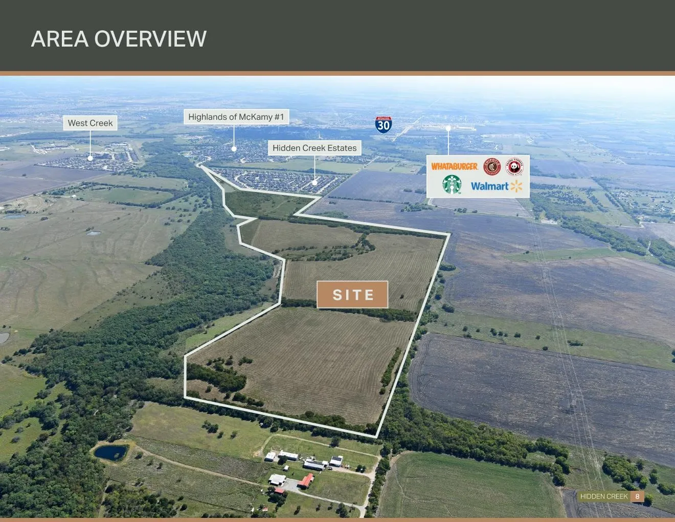 Area Overview. Displaying the property's boundaries and surrounding developments