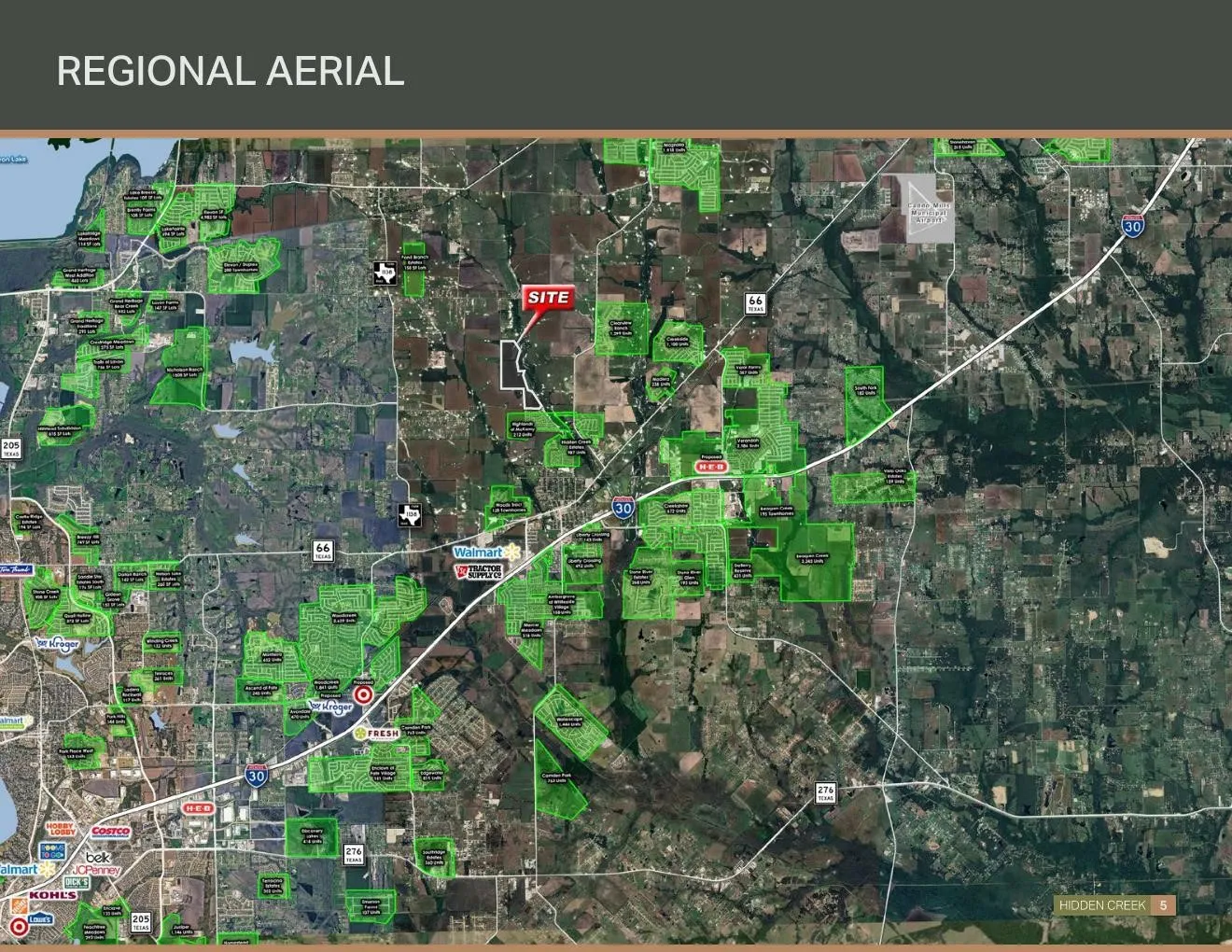 Regional Aerial Map. Illustrating the property's geographic context and surrounding land parcels
