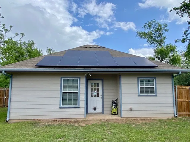 Rear elevation with roof solar panels
