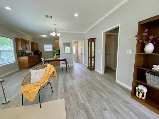 Open living area viewed from front door