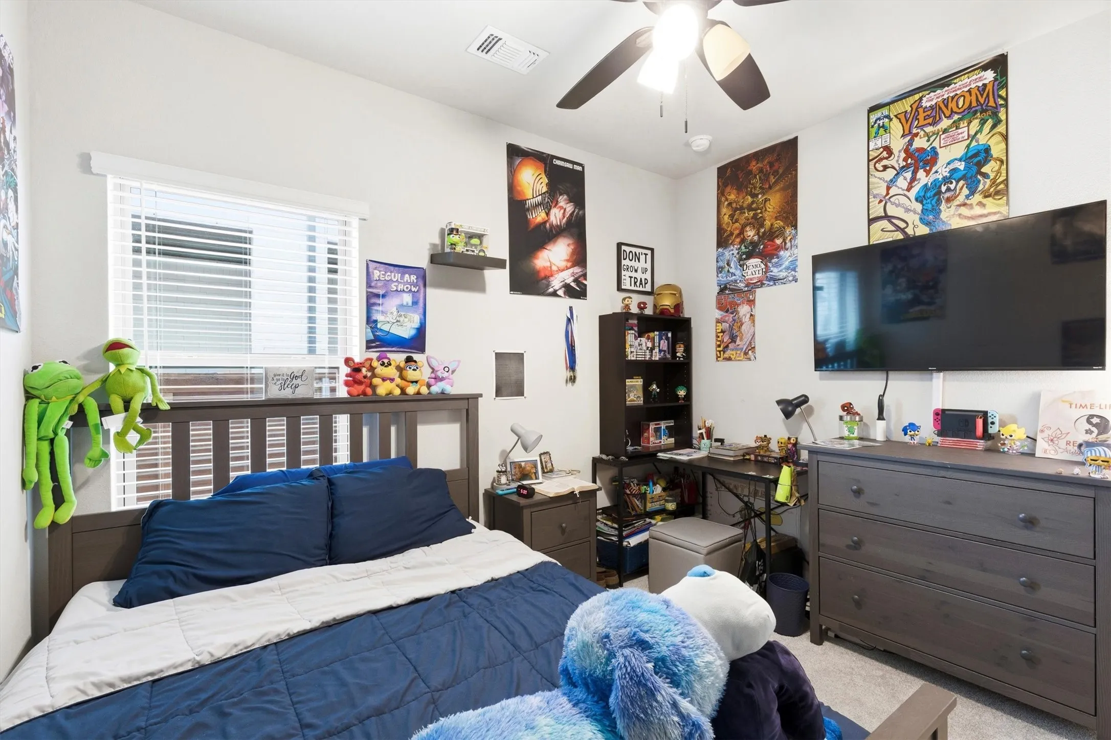 Bedroom 2 with a ceiling fan