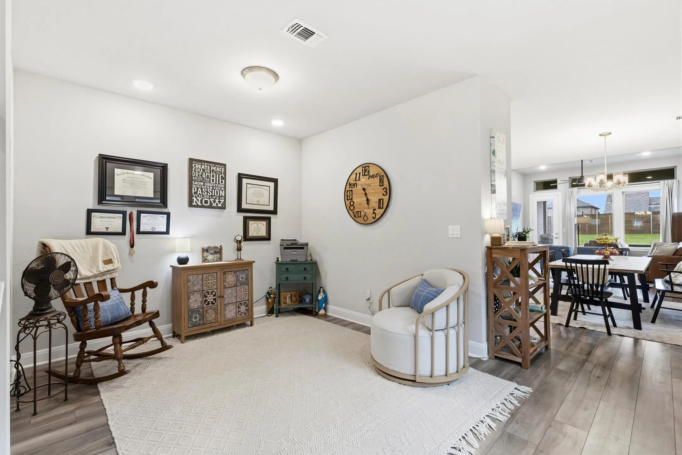 The dining room can be used as a Flex Room