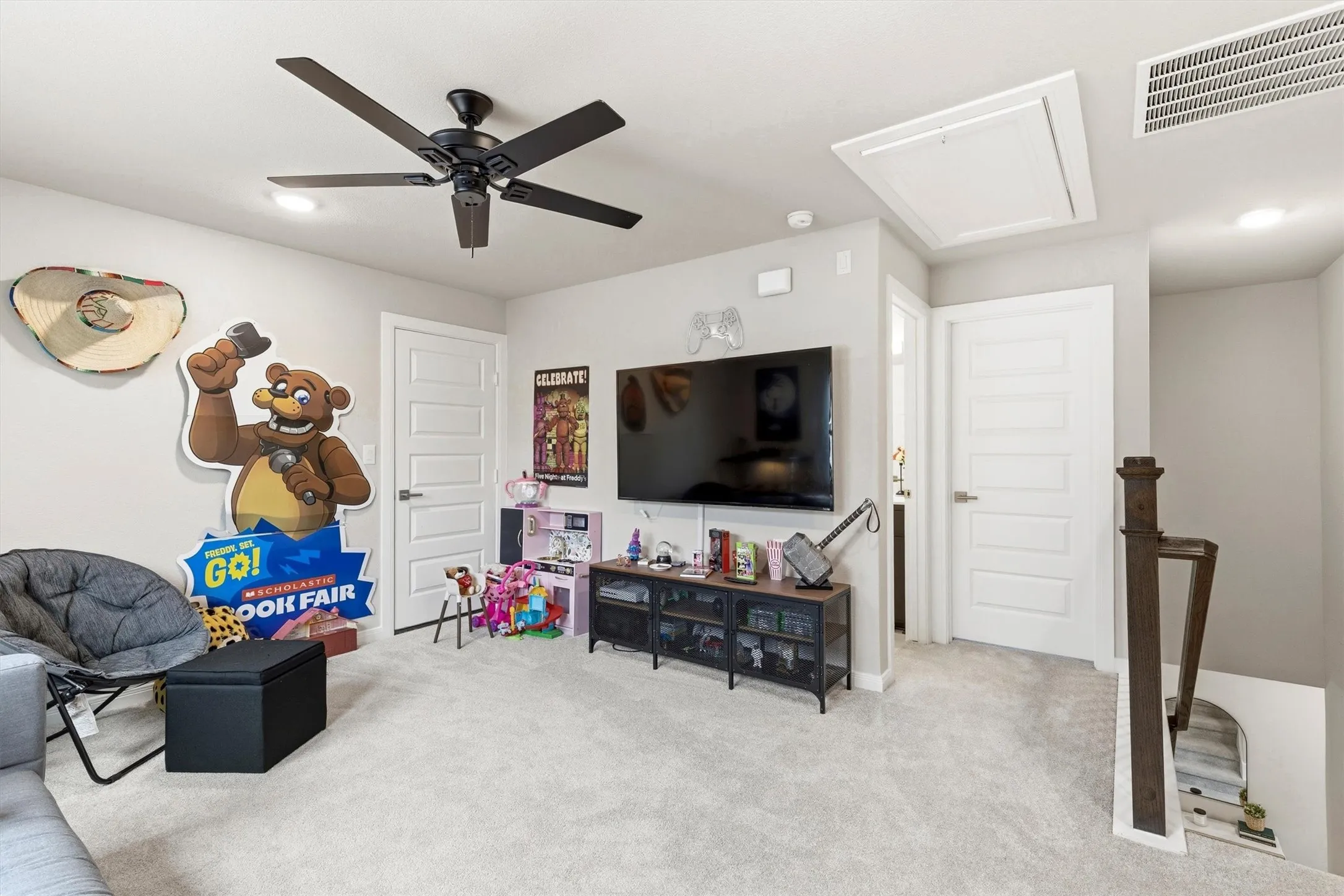 Living room is adjacent to the bedroom and full bathroom