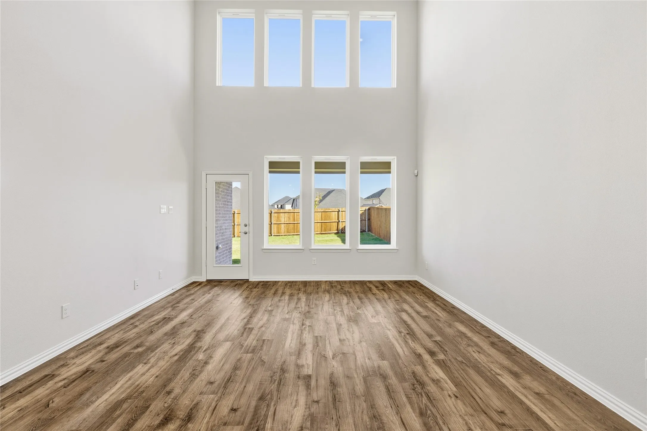 Living room with wall of windows!