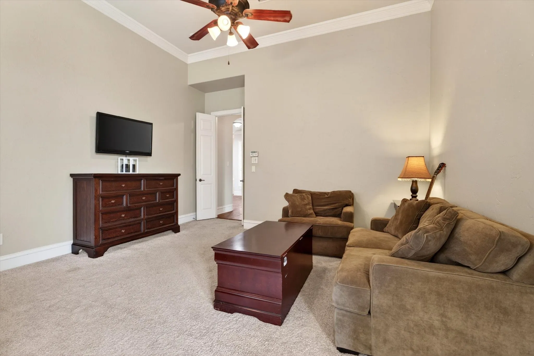 A sitting area inside the primary bedroom gives you bonus space for reading, relaxing, or hiding from laundry. No judgment.