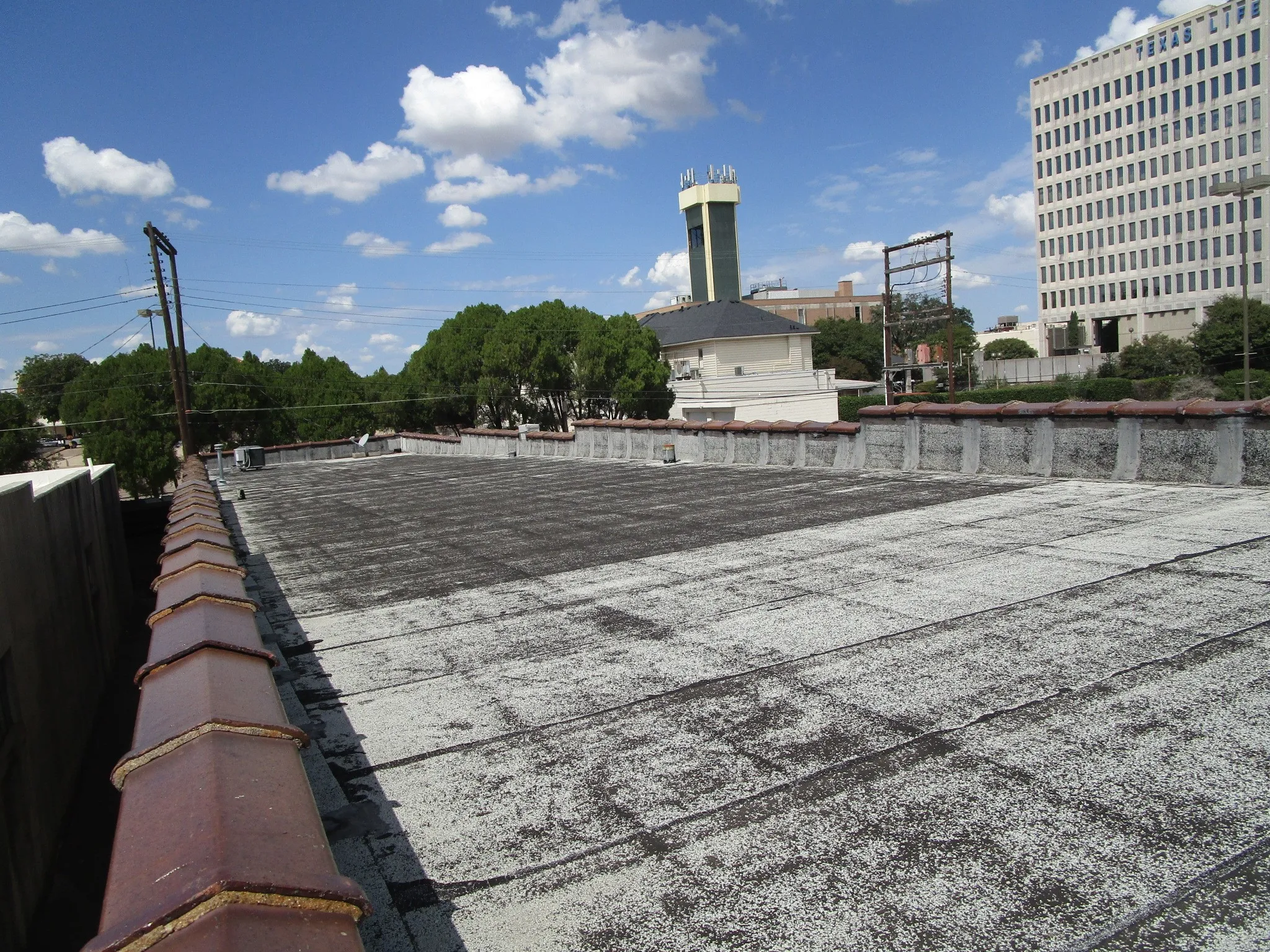 historical tiles along roof edge