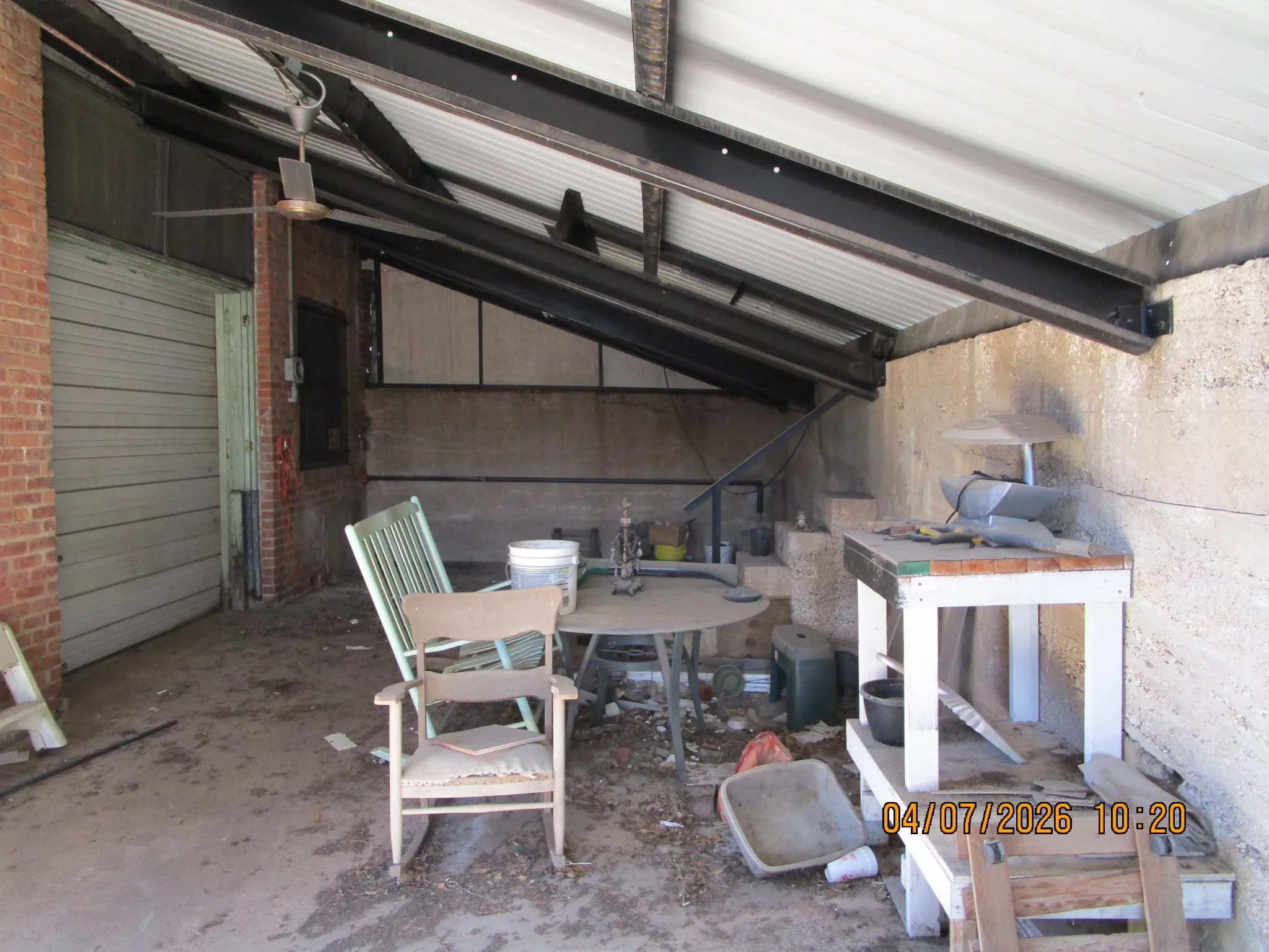 rear patio covered area w/ alley access