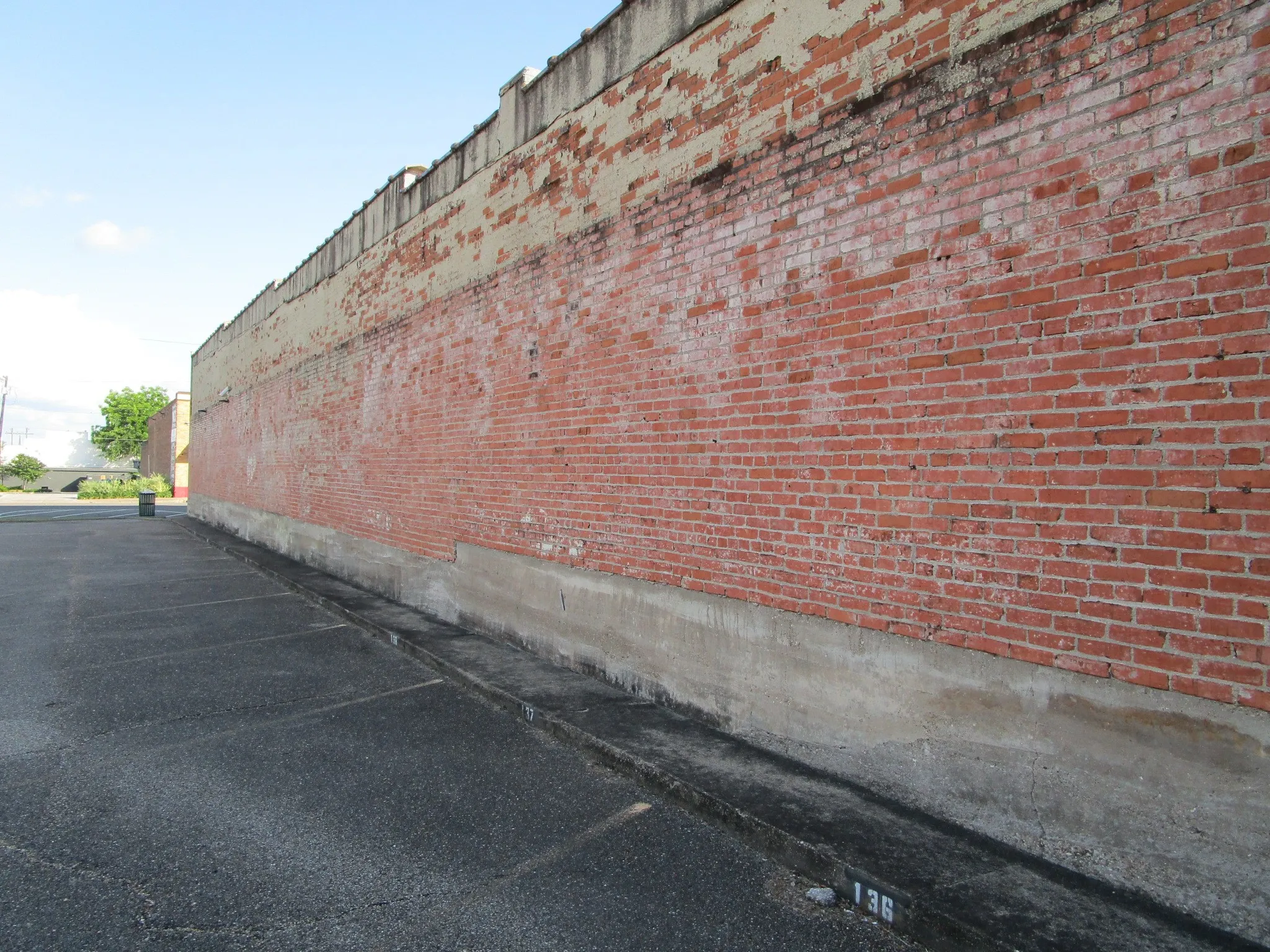 East exterior wall from rear near alley looking towards front