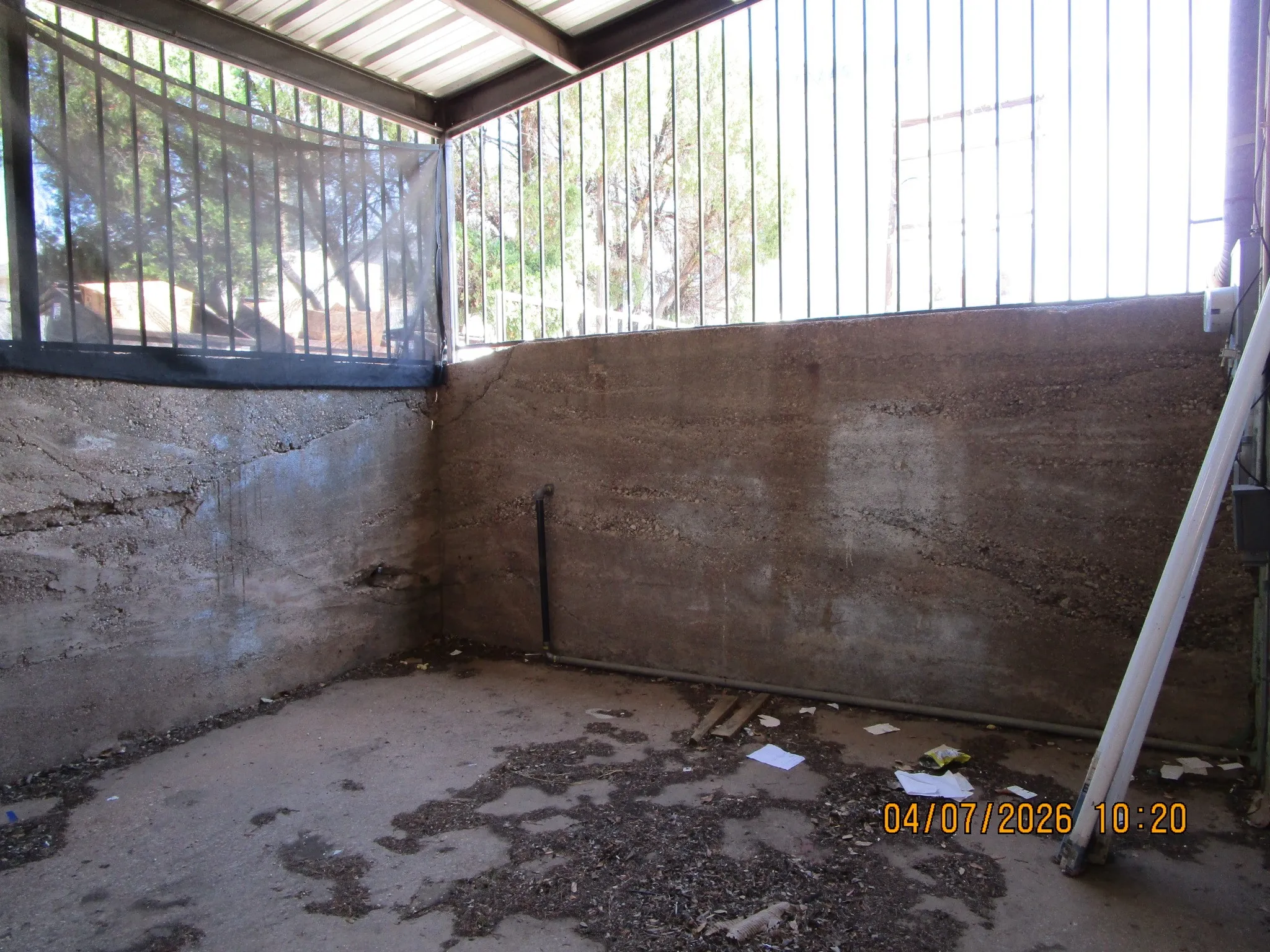 rear enclosed patio covered area