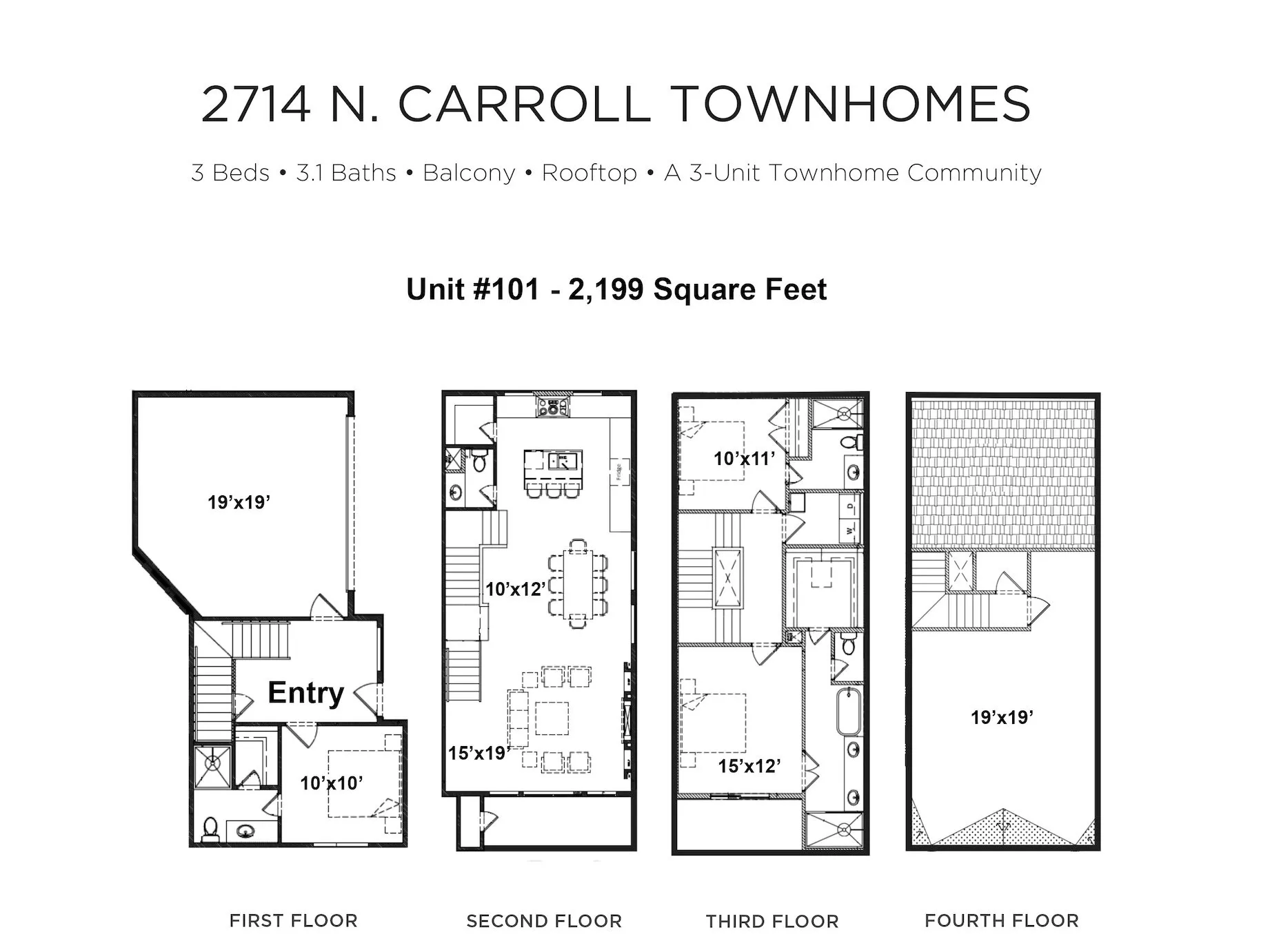 Townhouse For Rent in Dallas County , 2714 N Carroll Avenue 101, Dallas, Texas 75204, 3 Bedroom, 4 Bathroom, 2 Garage spaces, 2,199 Sqft, built in 2022, mls#21256645, Real Estate Agent in Dallas, Homes For Rent in Dallas county, Homes For Rent in Dallas, Realtor in Dallas Texas, Real Estate Brokerage Independent Realty Texas, Luminita Cordes Realtor