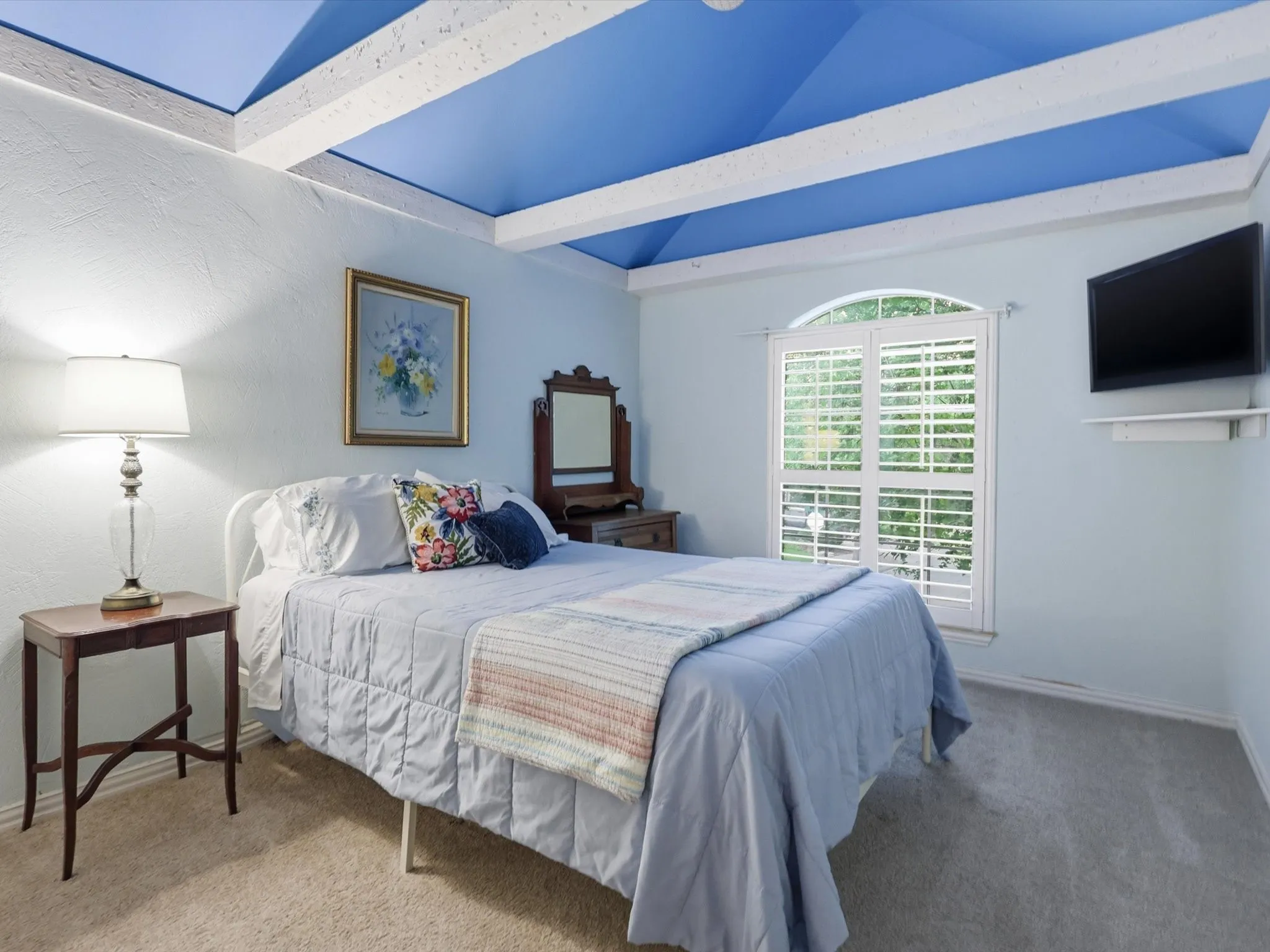 One of two upstairs bedrooms.