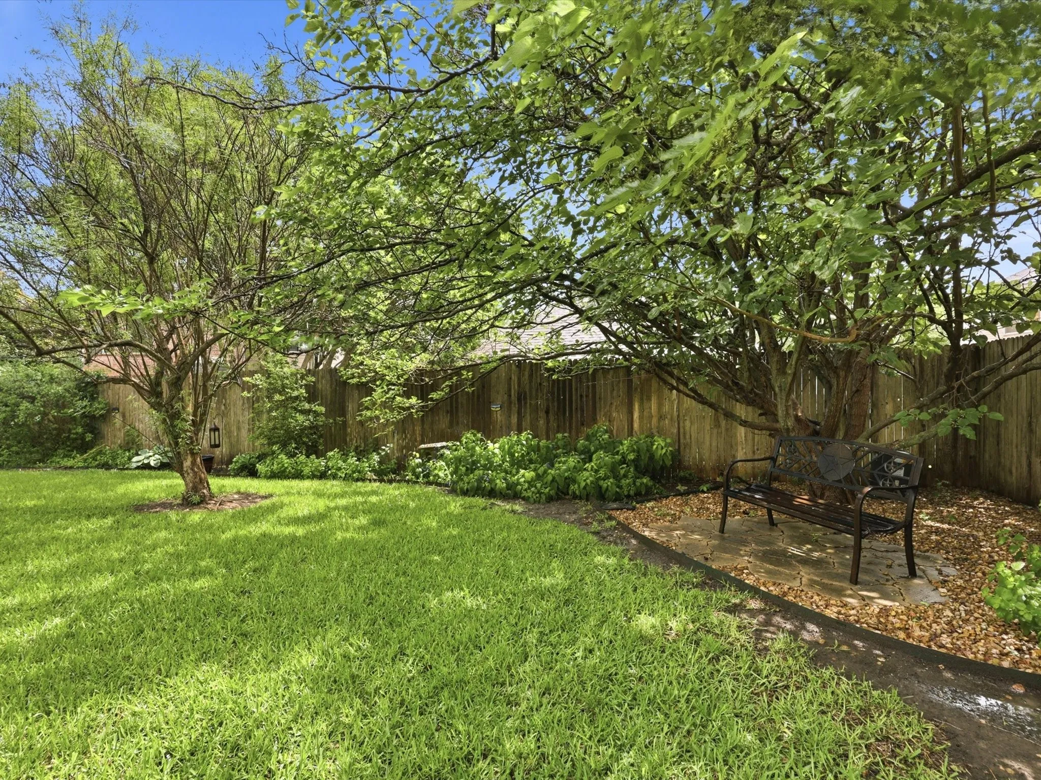 A serene corner of the backyard.