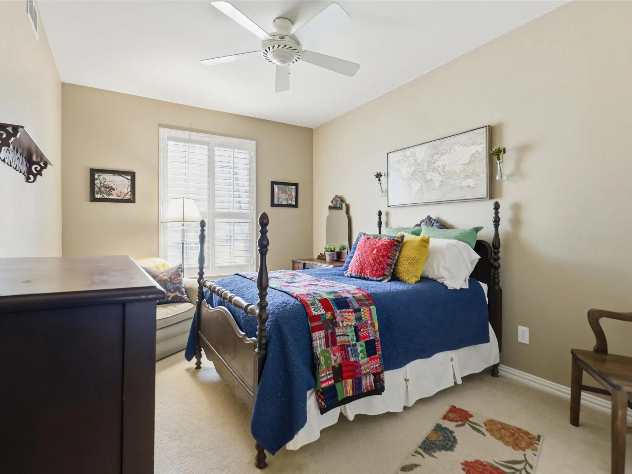 Downstairs bedroom perfect for visitors who prefer not to use stairs!