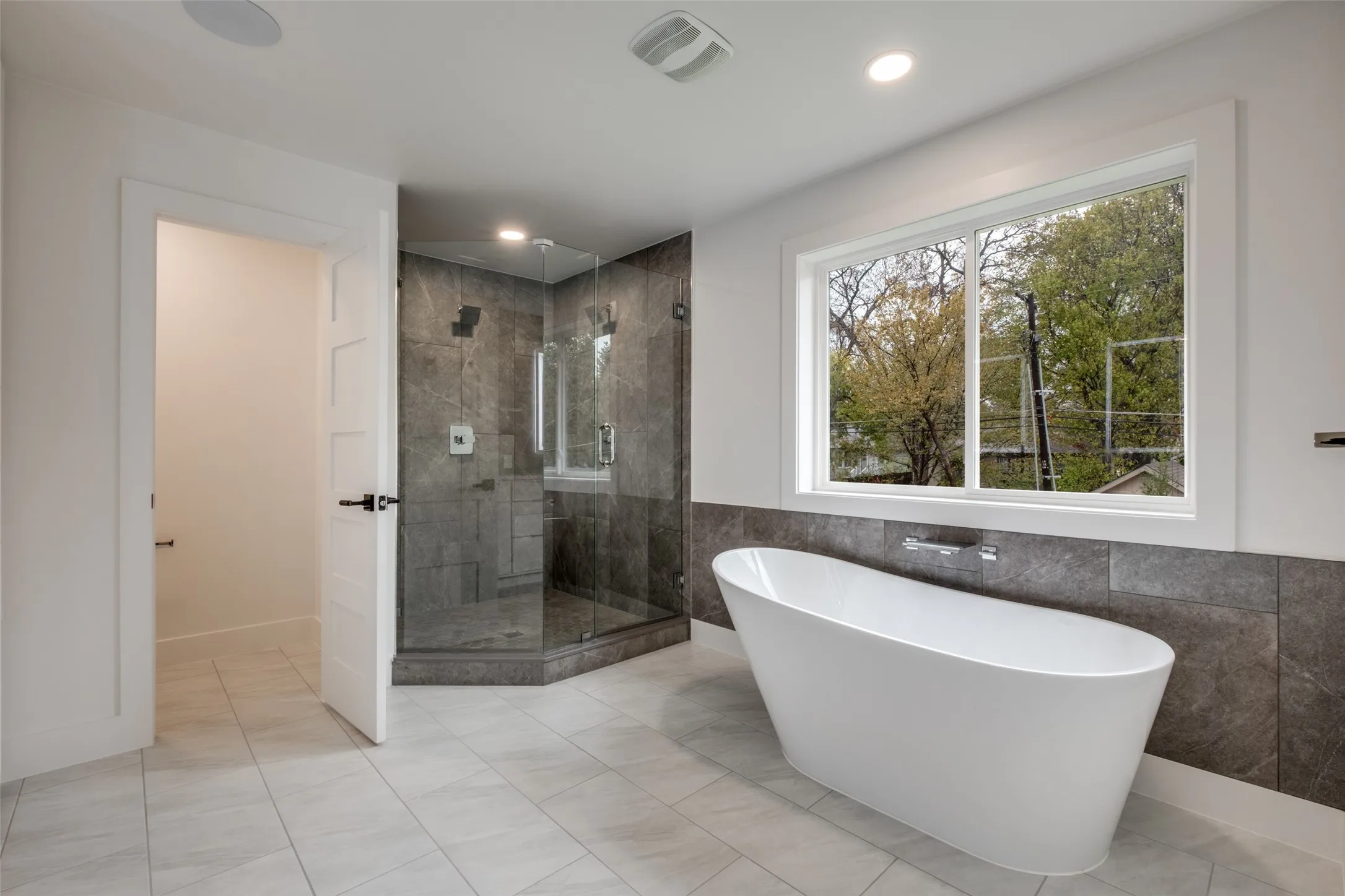Large tub and over-sized shower