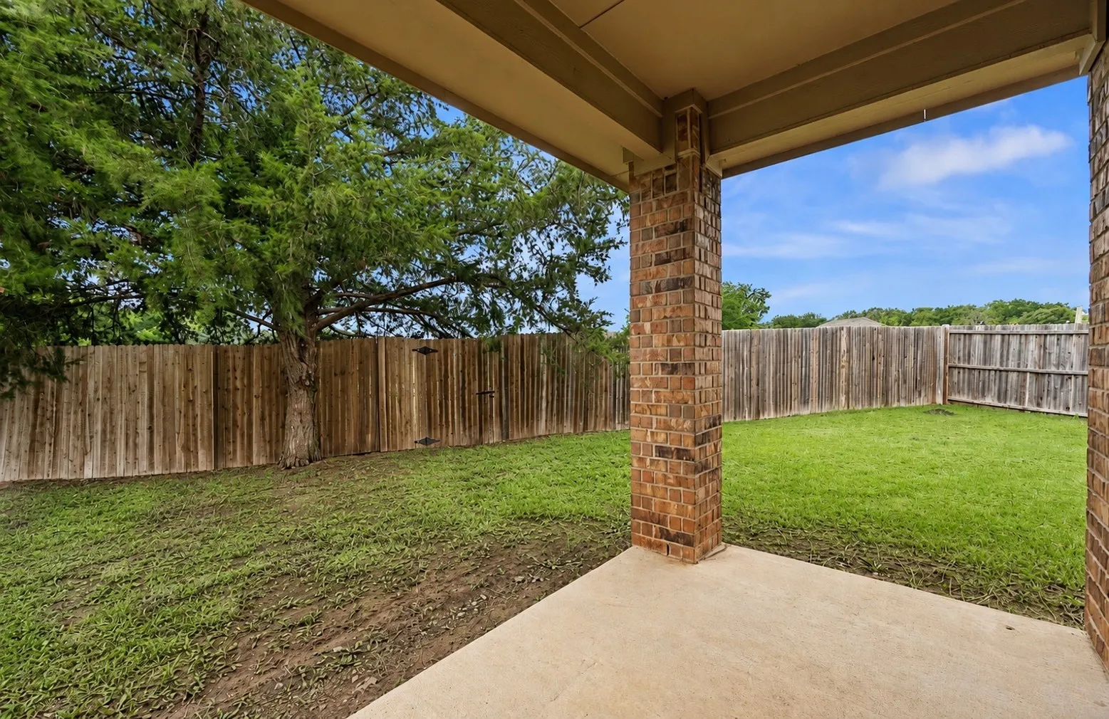Private back patio- no neighbors to the rear.