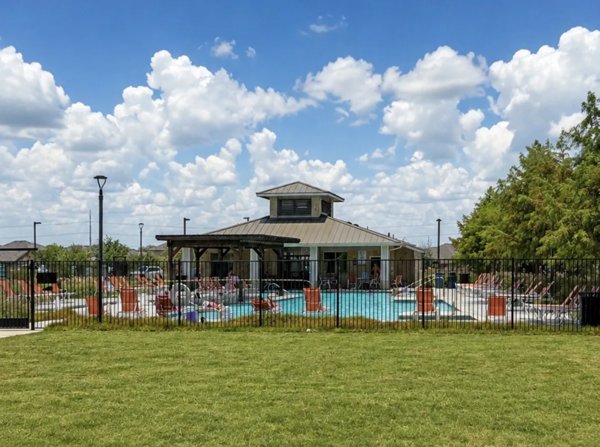 A short walk to the community pool.
