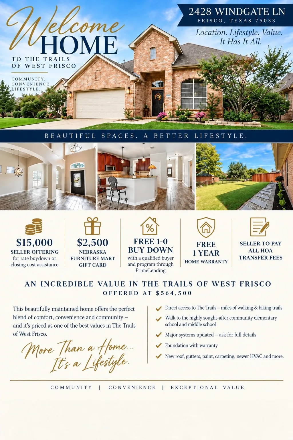 Single Family Residence For Sale in Denton County , 2428 Windgate Lane, Frisco, Texas 75033, 3 Bedroom, 3 Bathroom, 2 Garage spaces, 2,812 Sqft, built in 2000, Preowned, mls#21254363, Real Estate Agent in Frisco, Homes For Sale in Denton county, Homes For Sale in Frisco, Realtor in Frisco Texas, Real Estate Brokerage Independent Realty Texas, Luminita Cordes Realtor