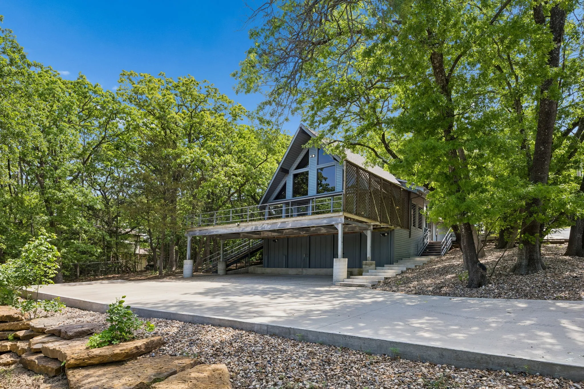 Side view of the home