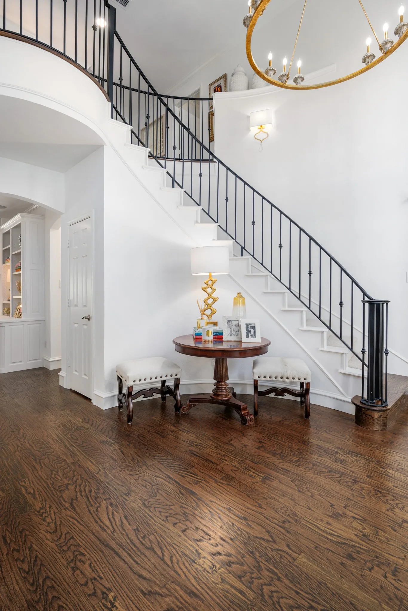 New iron stair railing.