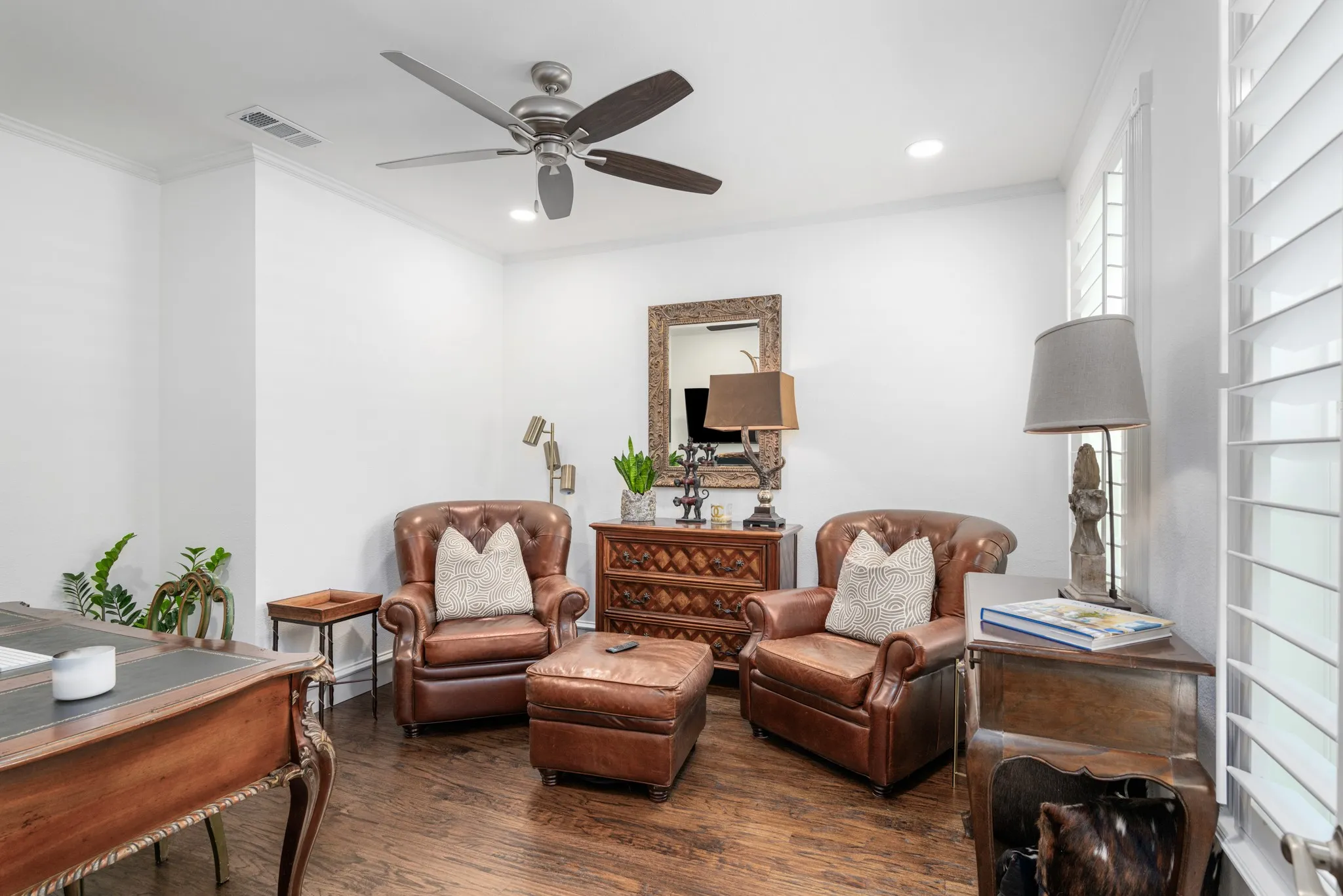 An office is adjacent to the entry and could be a 4th bedroom with the addition of a closet.